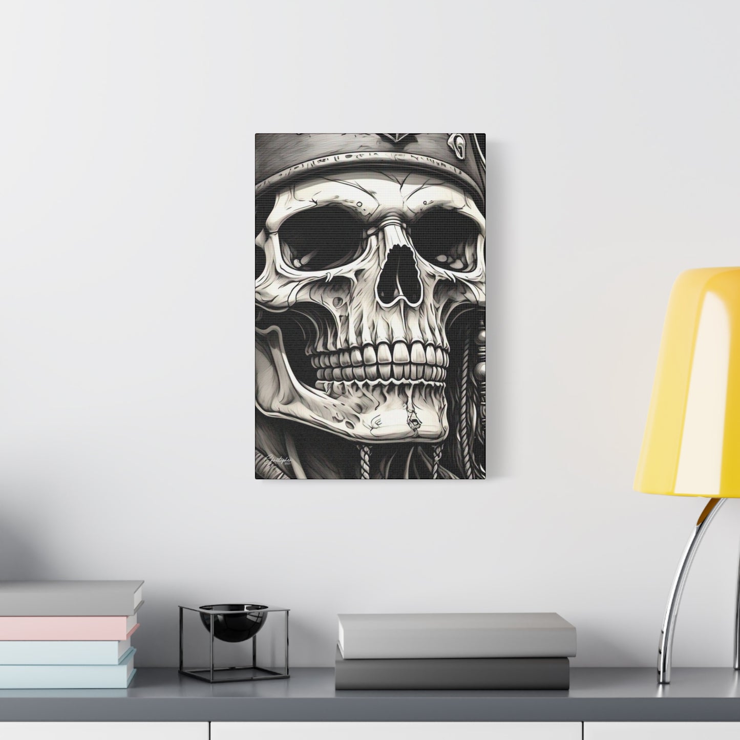 Pirate Skull Canvas Art - Edgy Gothic Decor, Wall Art for Halloween, Gothic Home Decor, Pirate Theme, Gift for Him