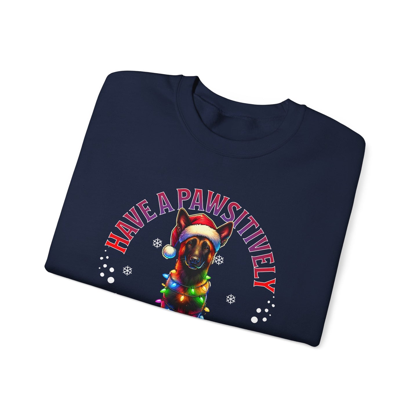 Christmas Dachshund Sweatshirt - "Have a Pawsitively Merry Christmas" Cute Holiday Dog Crewneck