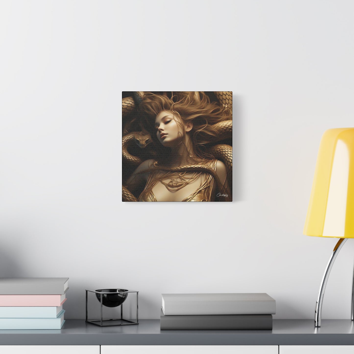 Goddess of Serpents Canvas Art - Stretched Matte Wall Decor