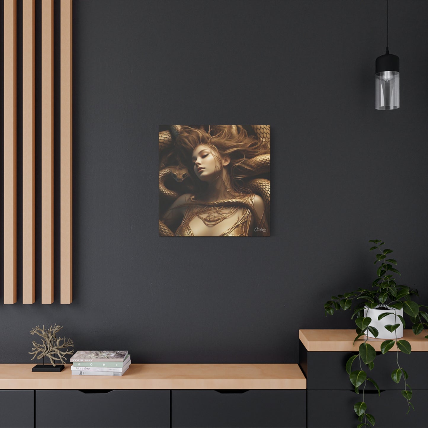 Goddess of Serpents Canvas Art - Stretched Matte Wall Decor
