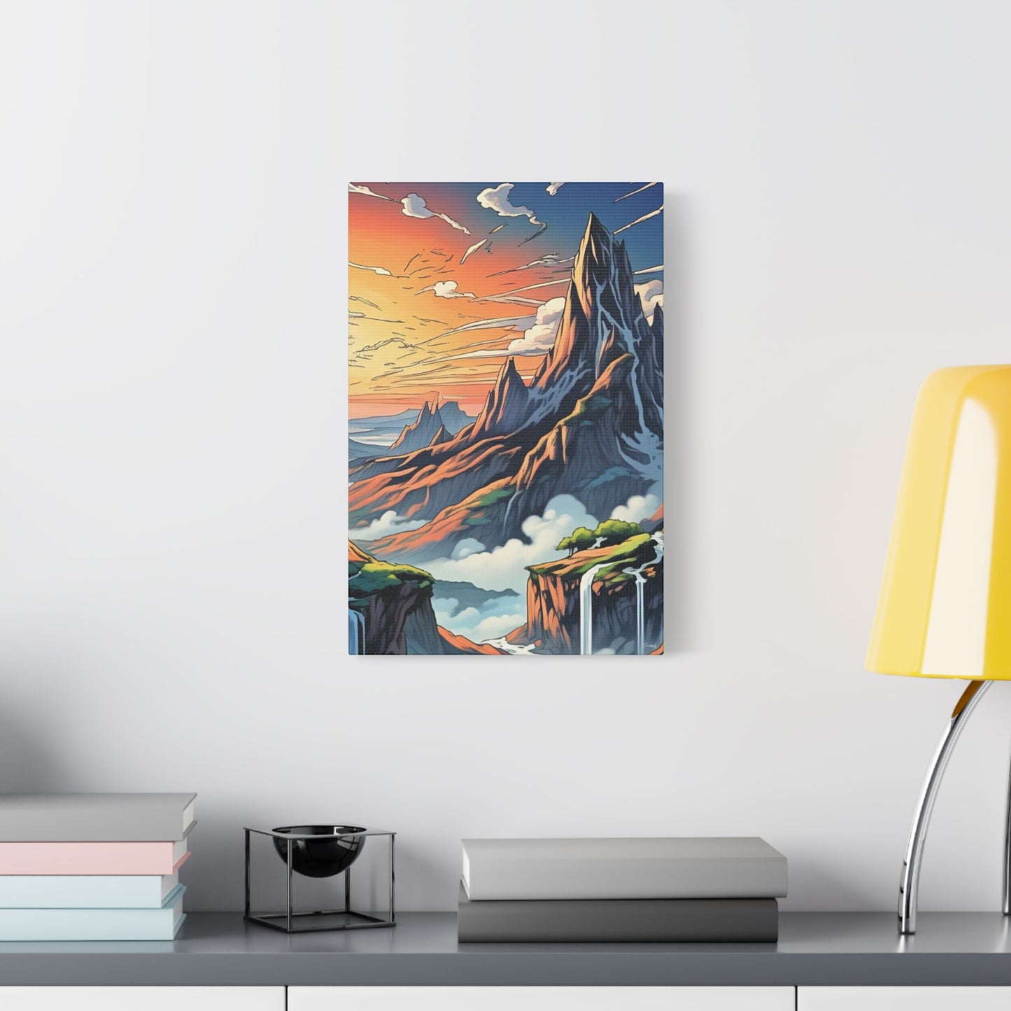Stretched Canvas Art Print, Mountain Sunrise Landscape Decor, Wall Art for Home, Gift for Nature Lovers, Perfect for Living Room, [...]