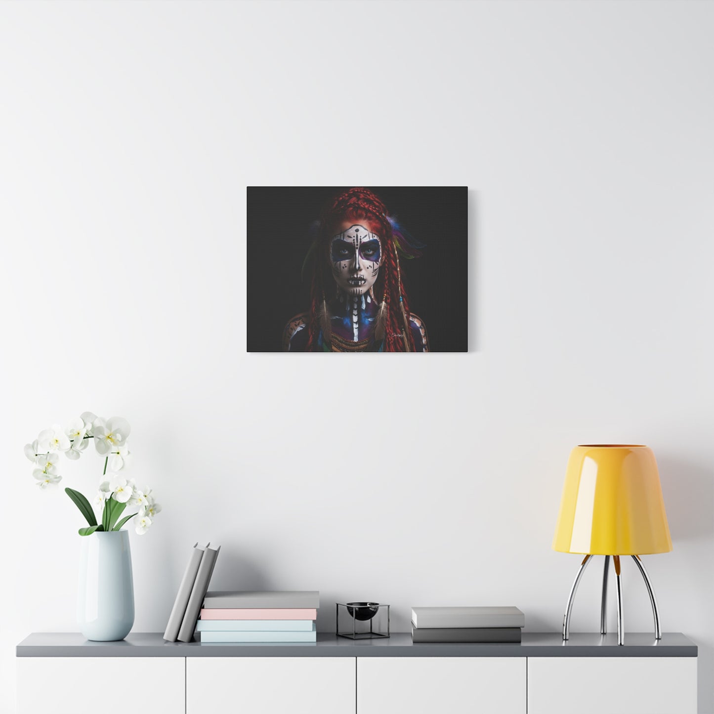 Colorful Tribal Art Canvas Print - Bohemian Home Decor