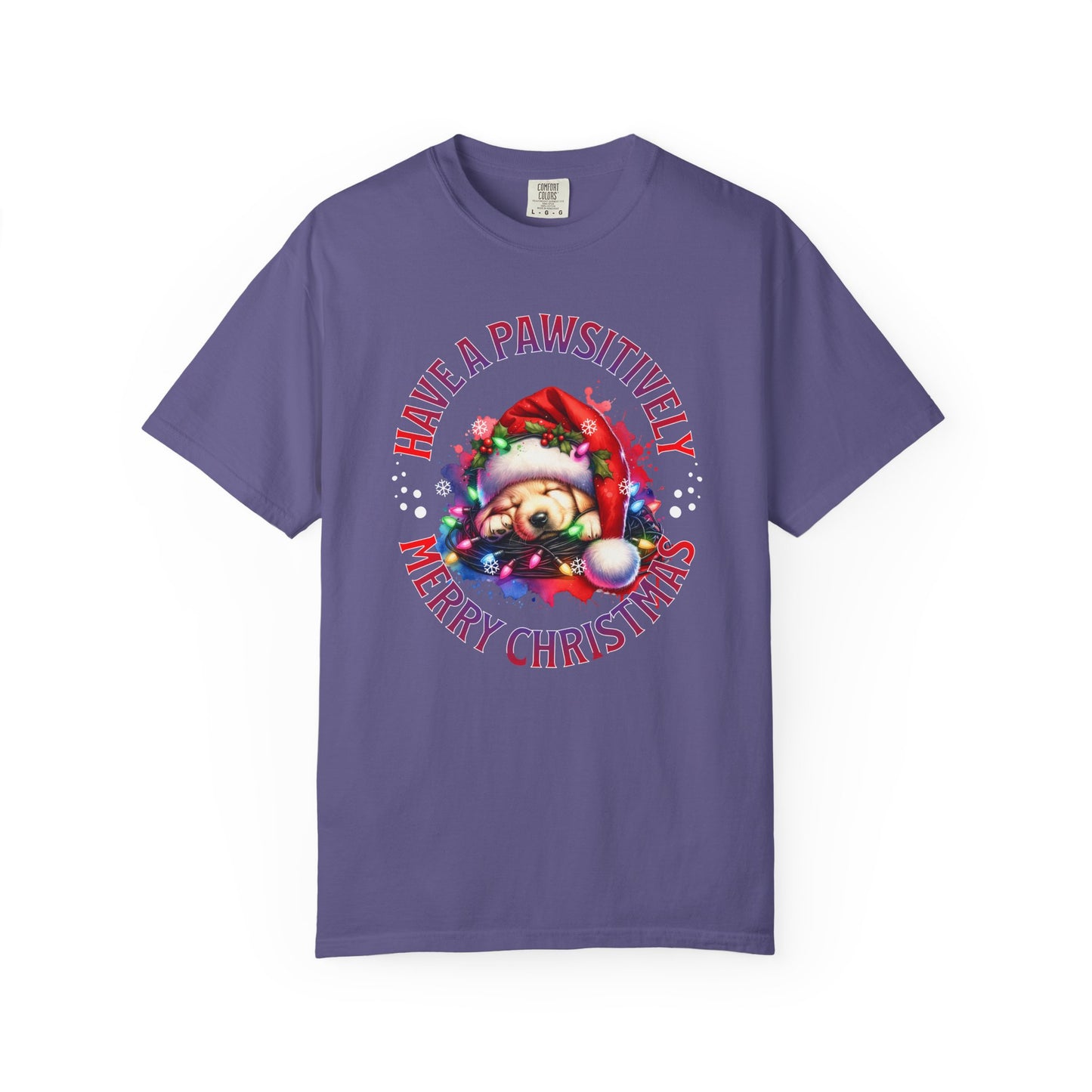 Christmas Puppy T-Shirt — "Have a Pawsitively Merry Christmas" Holiday Tee