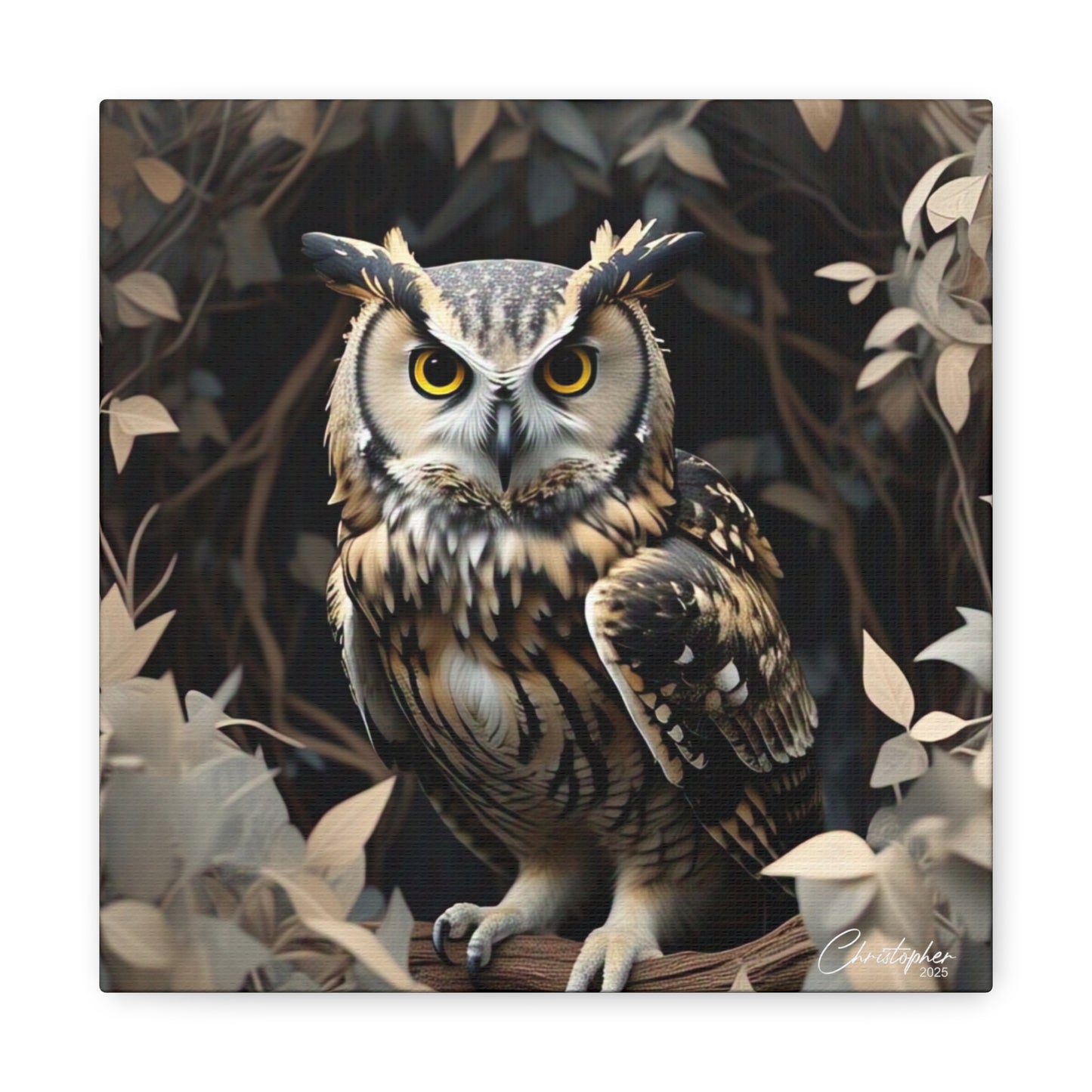 Realistic Owl Canvas Art - Nature Wall Decor for Home & Office