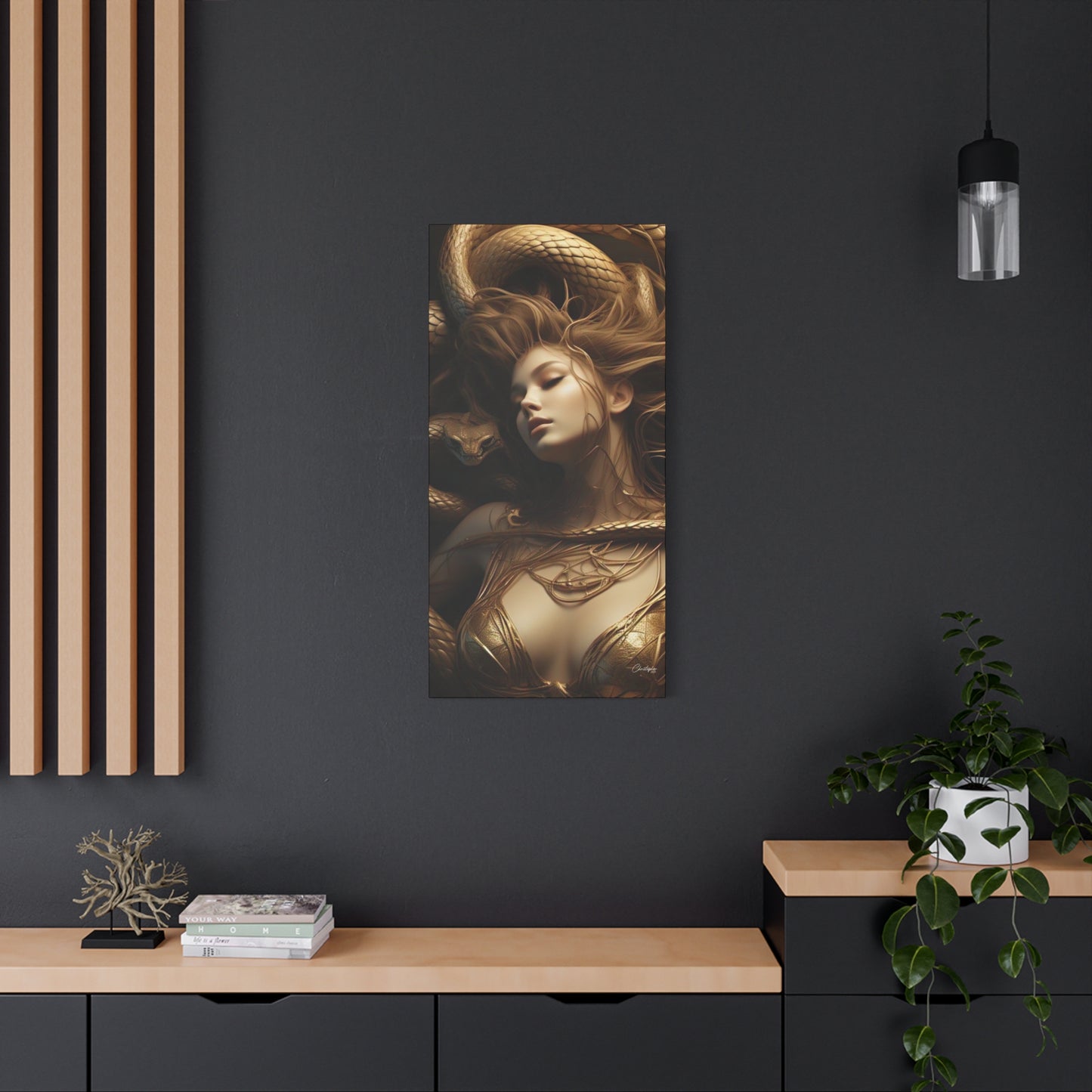 Goddess of Serpents Canvas Art - Stretched Matte Wall Decor