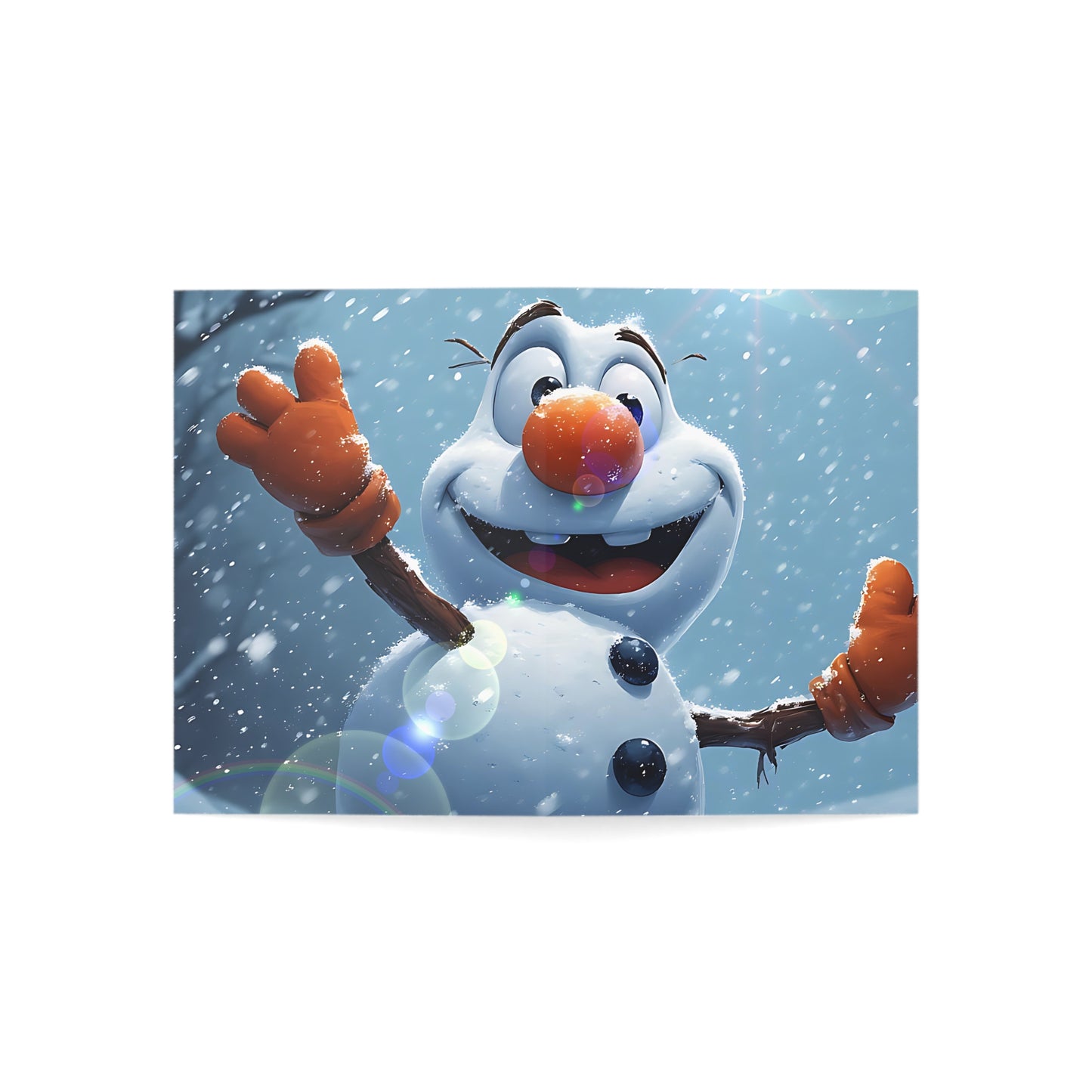 Snowman (Christmas Selfies) Holiday Greeting Cards - Cheerful Pack (1, 10, 30, 50 pcs)