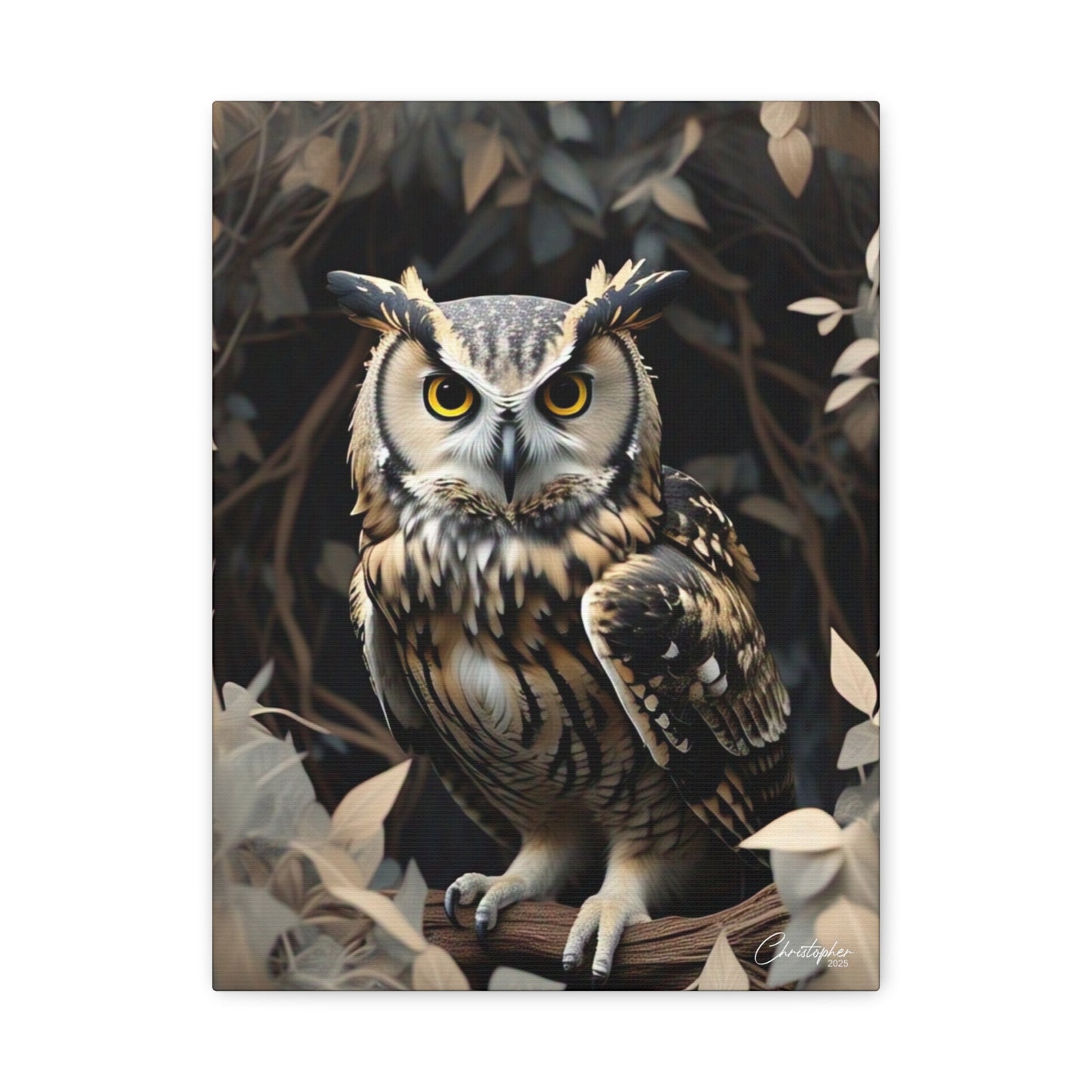 Realistic Owl Canvas Art - Nature Wall Decor for Home & Office
