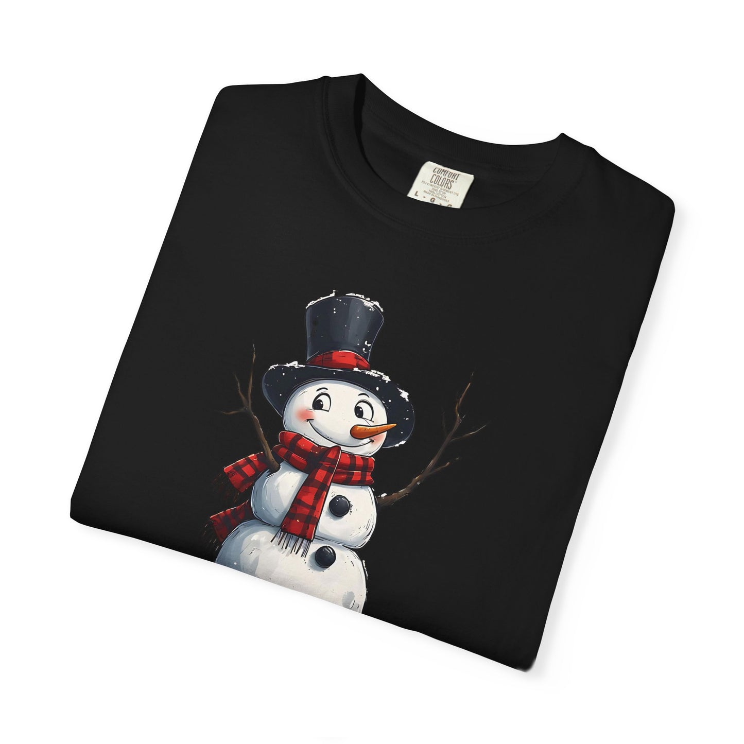 Snowman Tee — Cute Vintage Snowman with Scarf & Top Hat Holiday T-Shirt