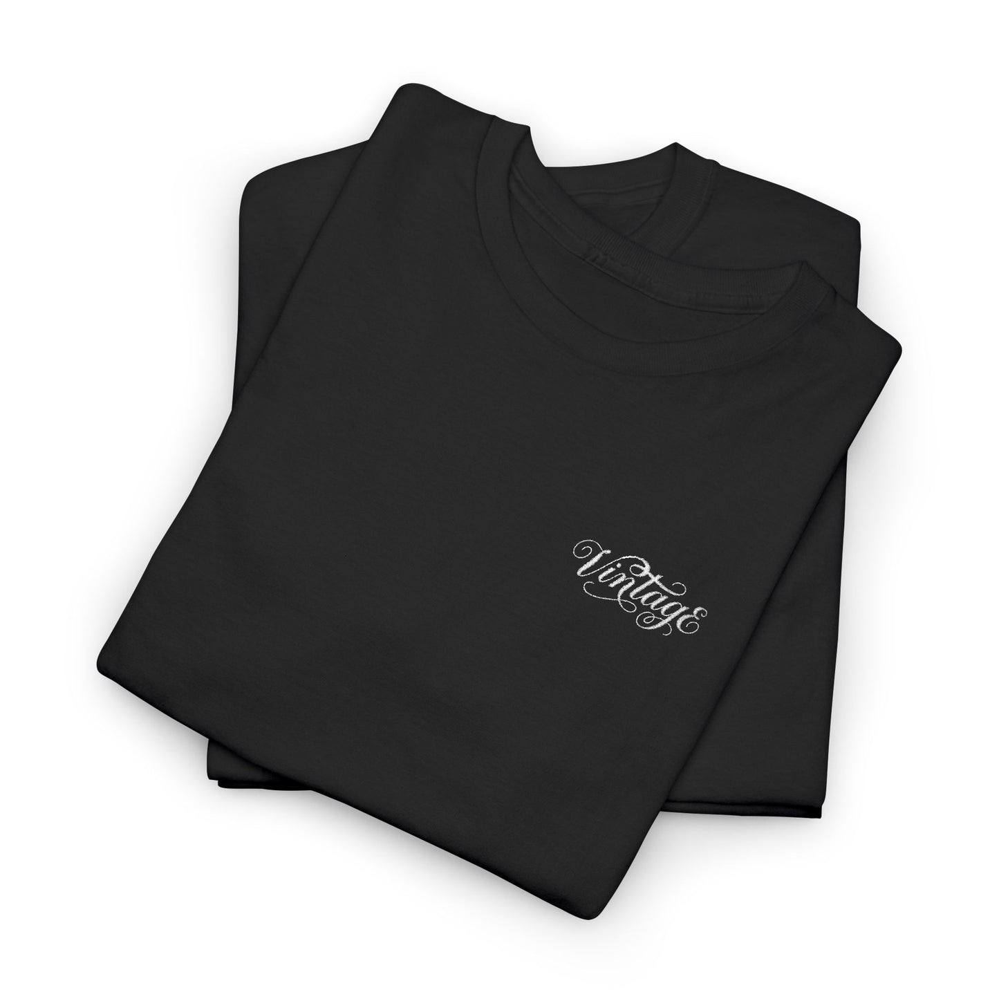 T-Shirt — Vintage in White Chest Logo Tee