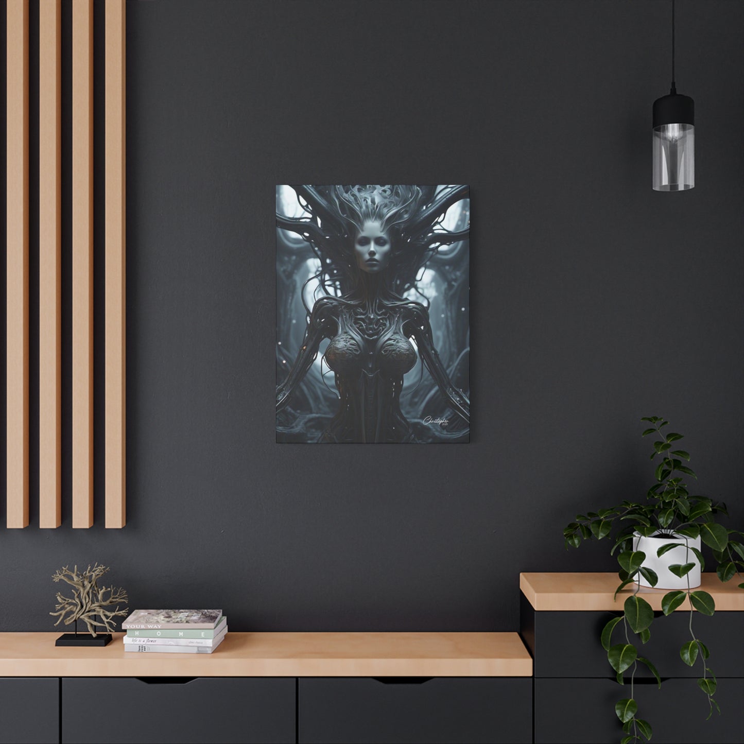 Futuristic Matte Canvas Wall Art – 1.25" Stretched