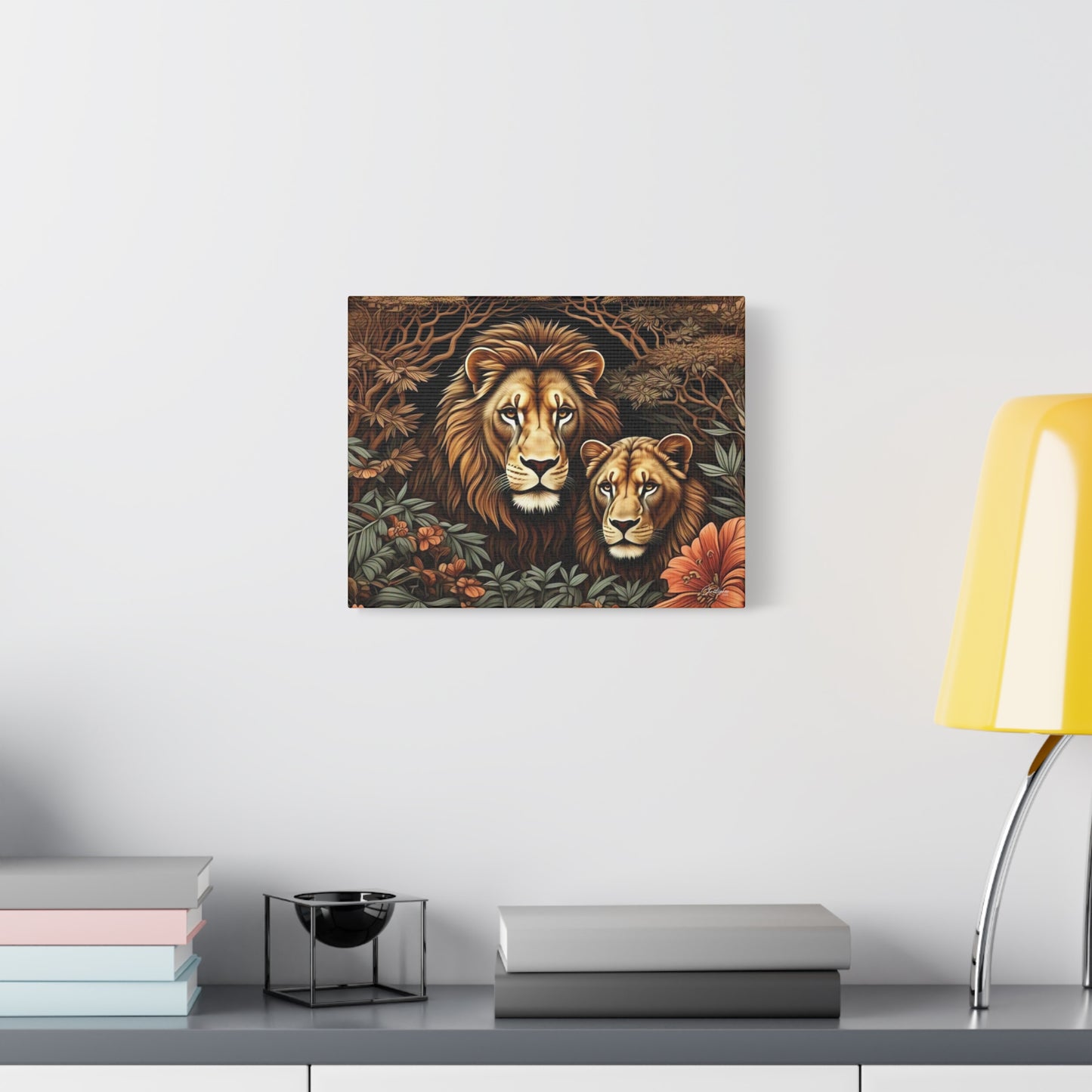 Majestic Lion Family Canvas Wall Art, Animal Lovers Decor, Wildlife Home Accent, Gift for Nature Enthusiasts, Meaningful Family Art