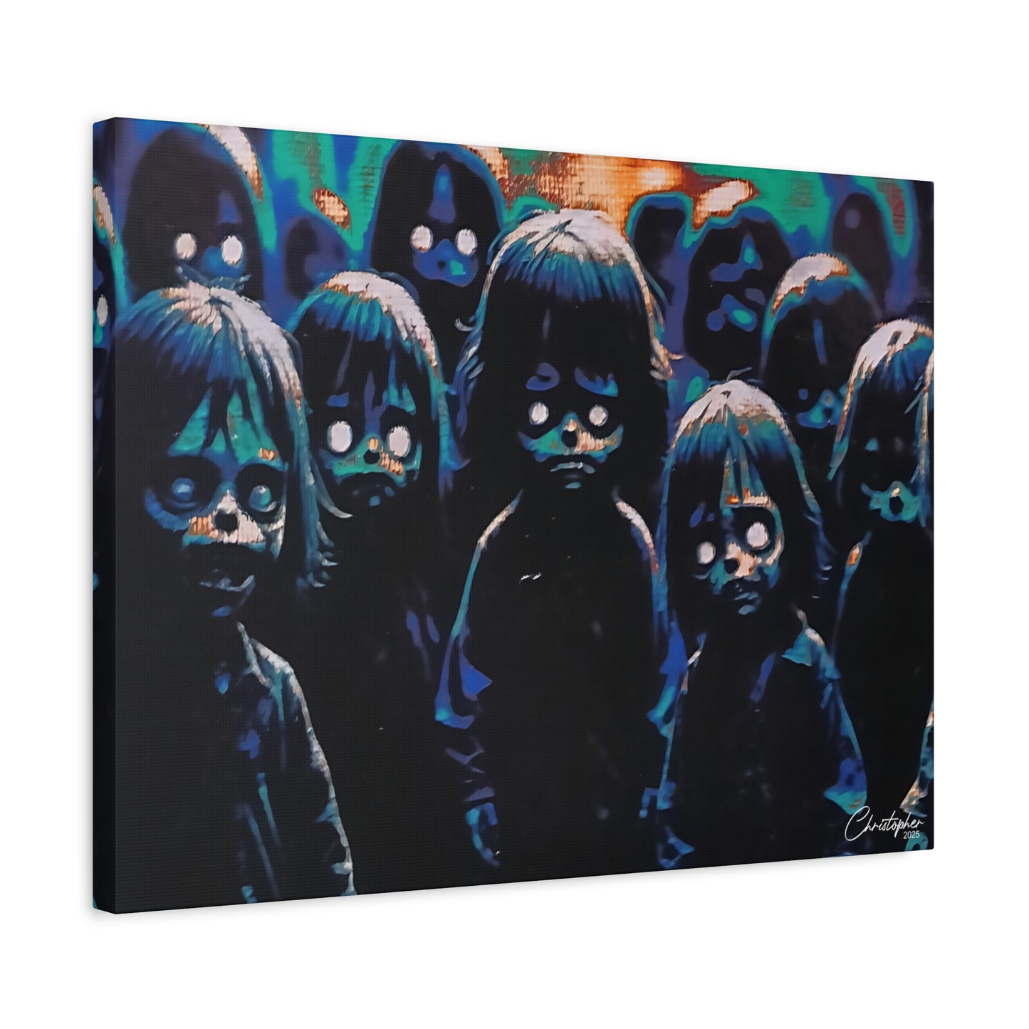 Original Laser Engraved Art, Full Wrapped Edges, Matte Canvas, Stretched, 1.25"