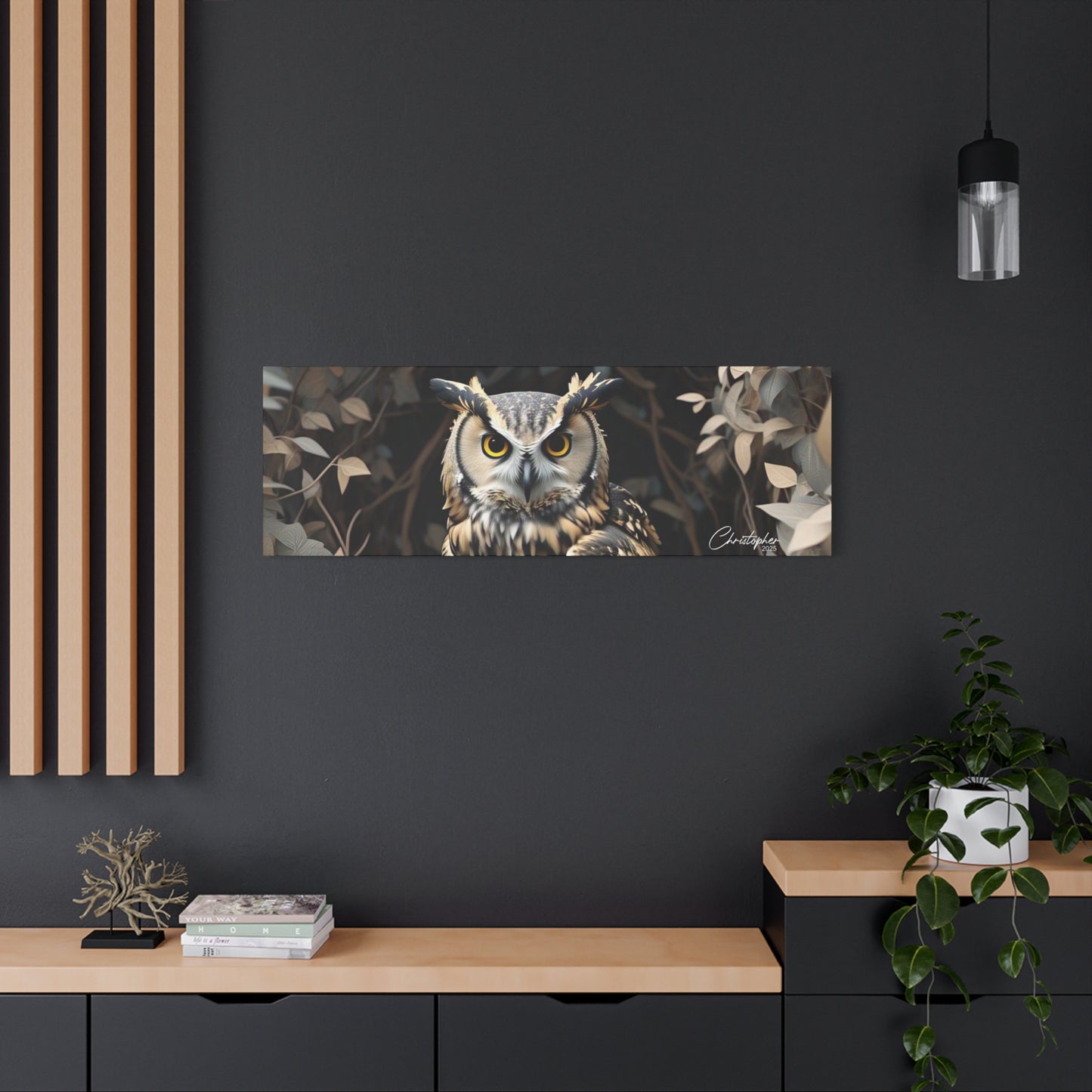 Realistic Owl Canvas Art - Nature Wall Decor for Home & Office