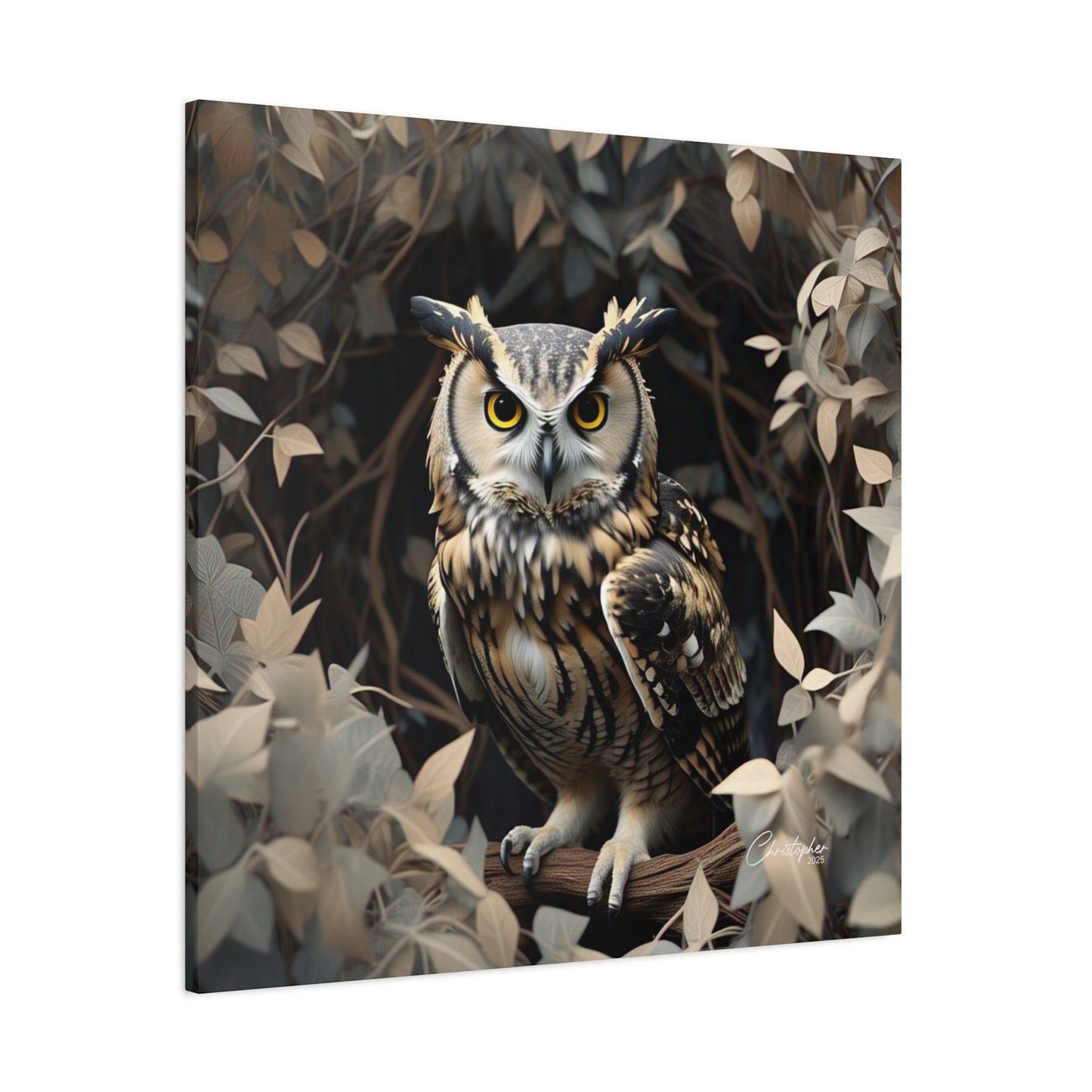 Realistic Owl Canvas Art - Nature Wall Decor for Home & Office