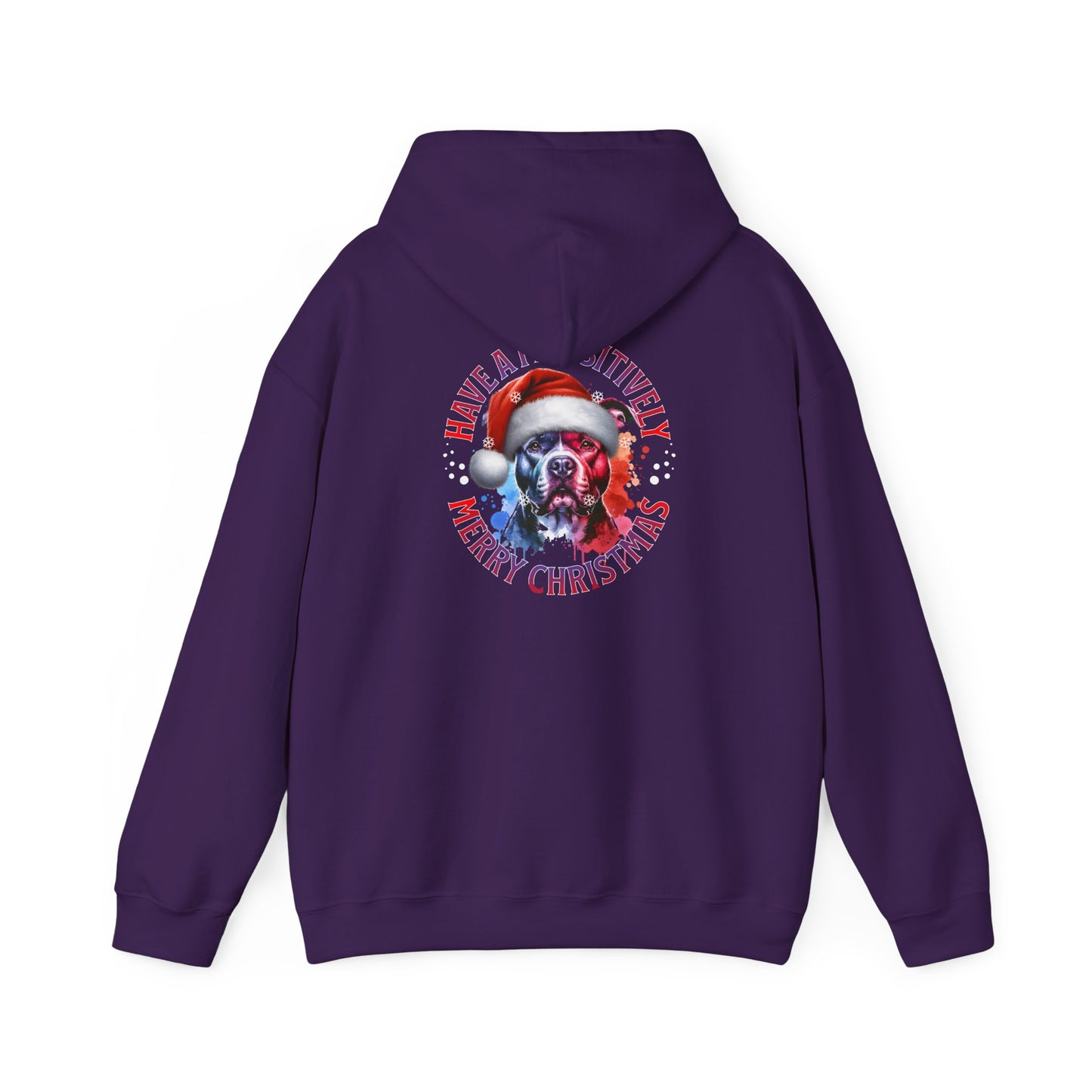 Christmas Pack Pit Bull Hoodie – "Have a Pawsitively Merry Christmas" Festive Sweatshirt