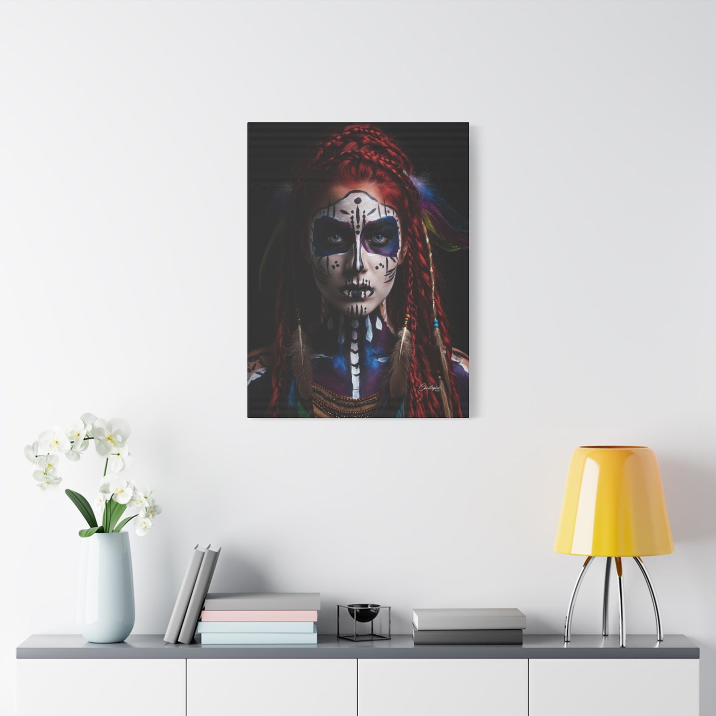 Colorful Tribal Art Canvas Print - Bohemian Home Decor