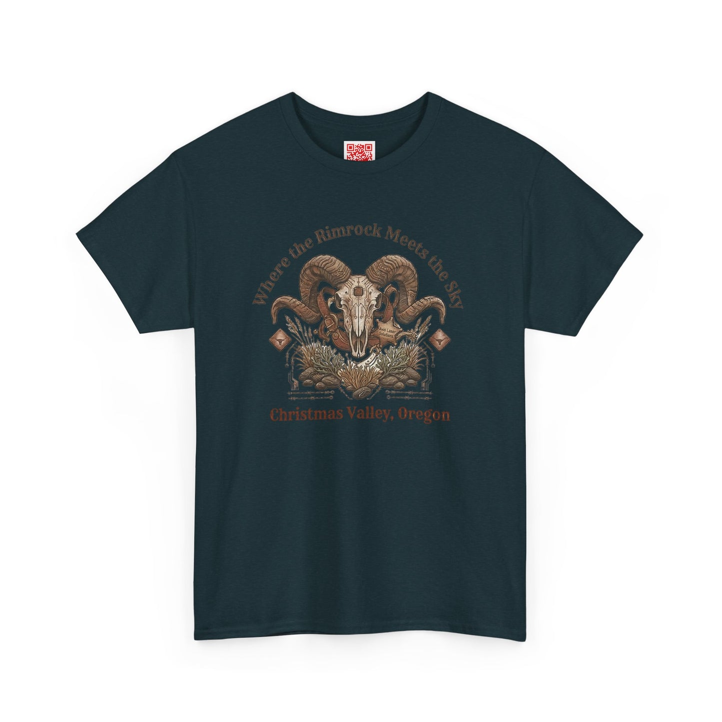 Ram Skull Graphic Tee Double Sided — 'Chestnut Valley, Oregon' Vintage Occult Shirt