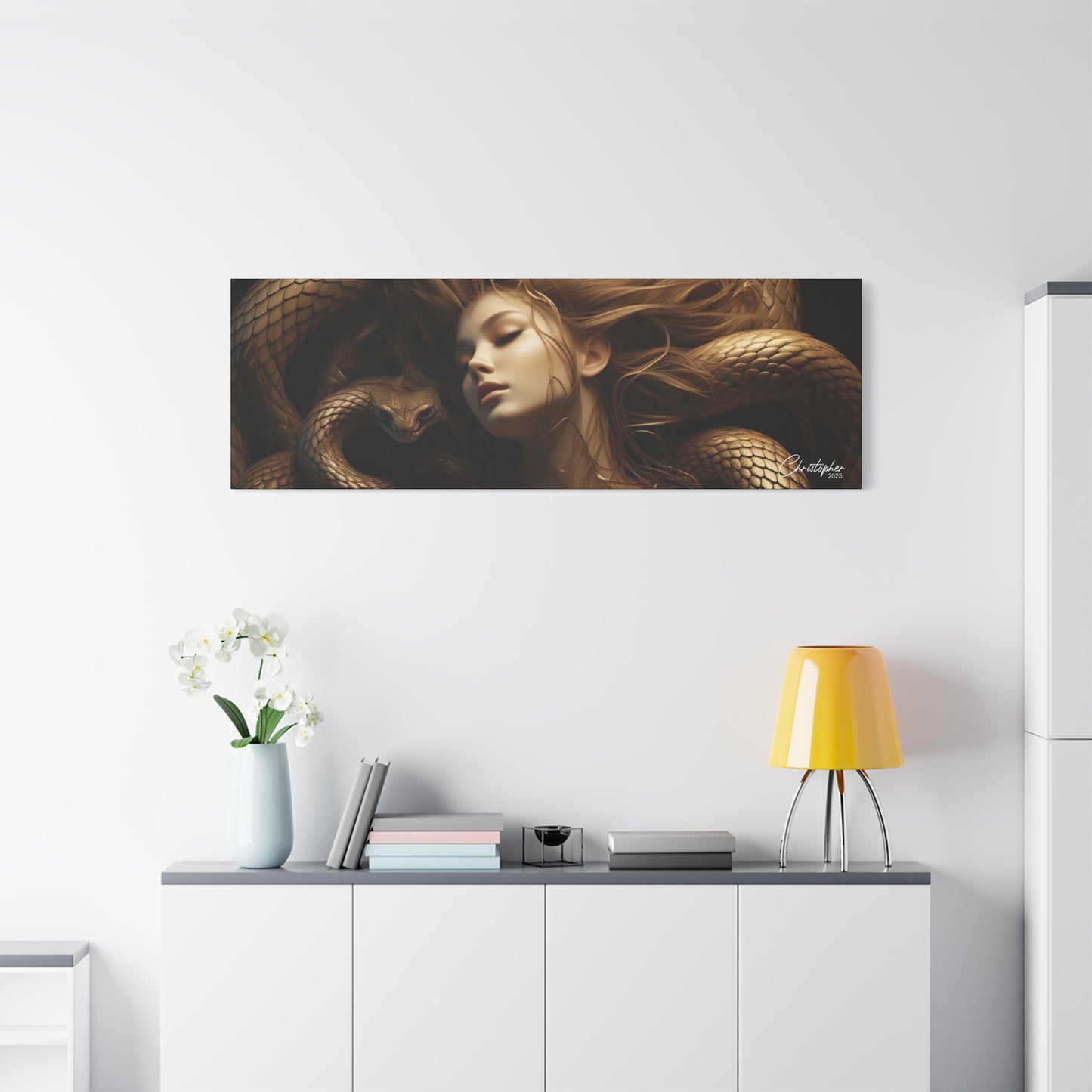 Goddess of Serpents Canvas Art - Stretched Matte Wall Decor