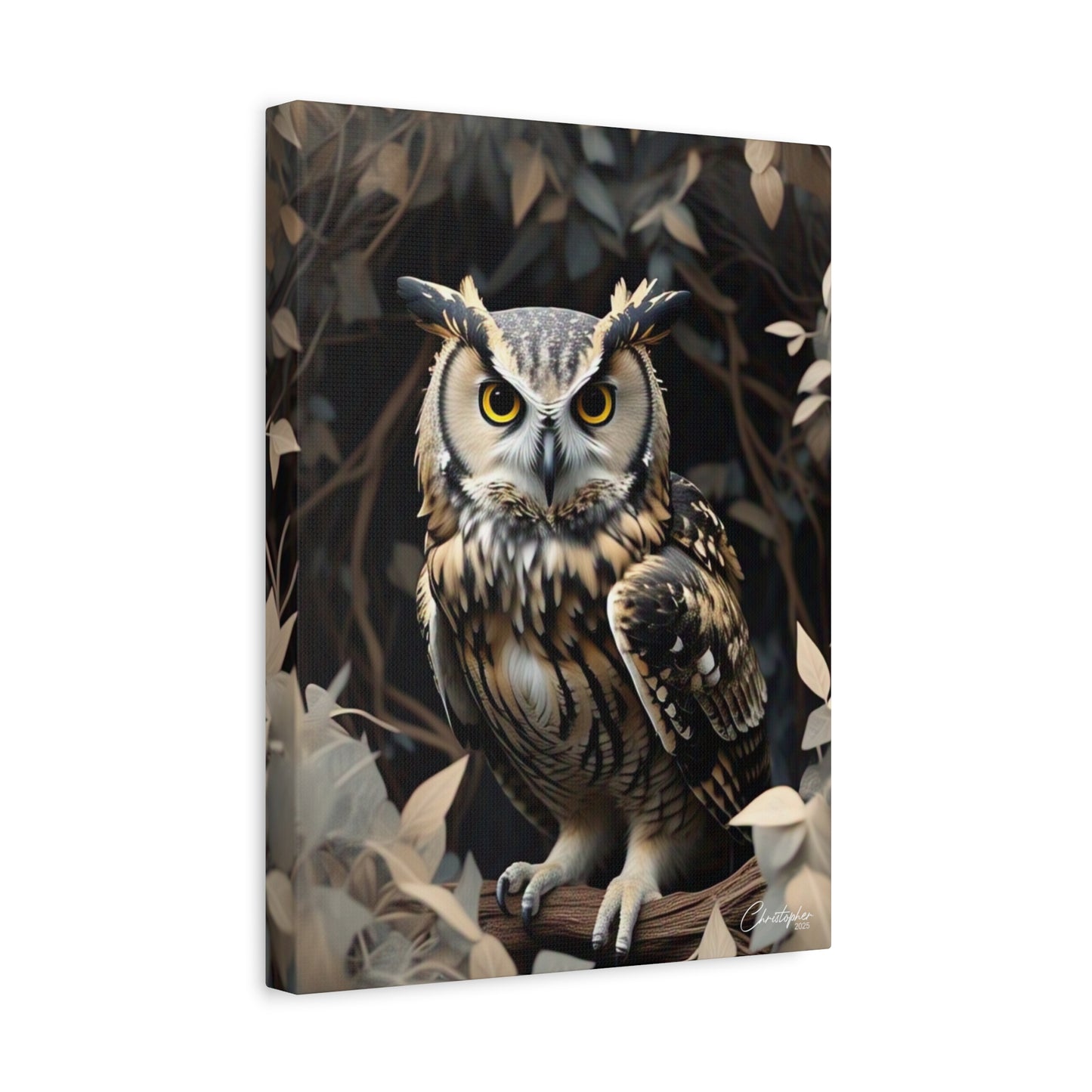 Realistic Owl Canvas Art - Nature Wall Decor for Home & Office