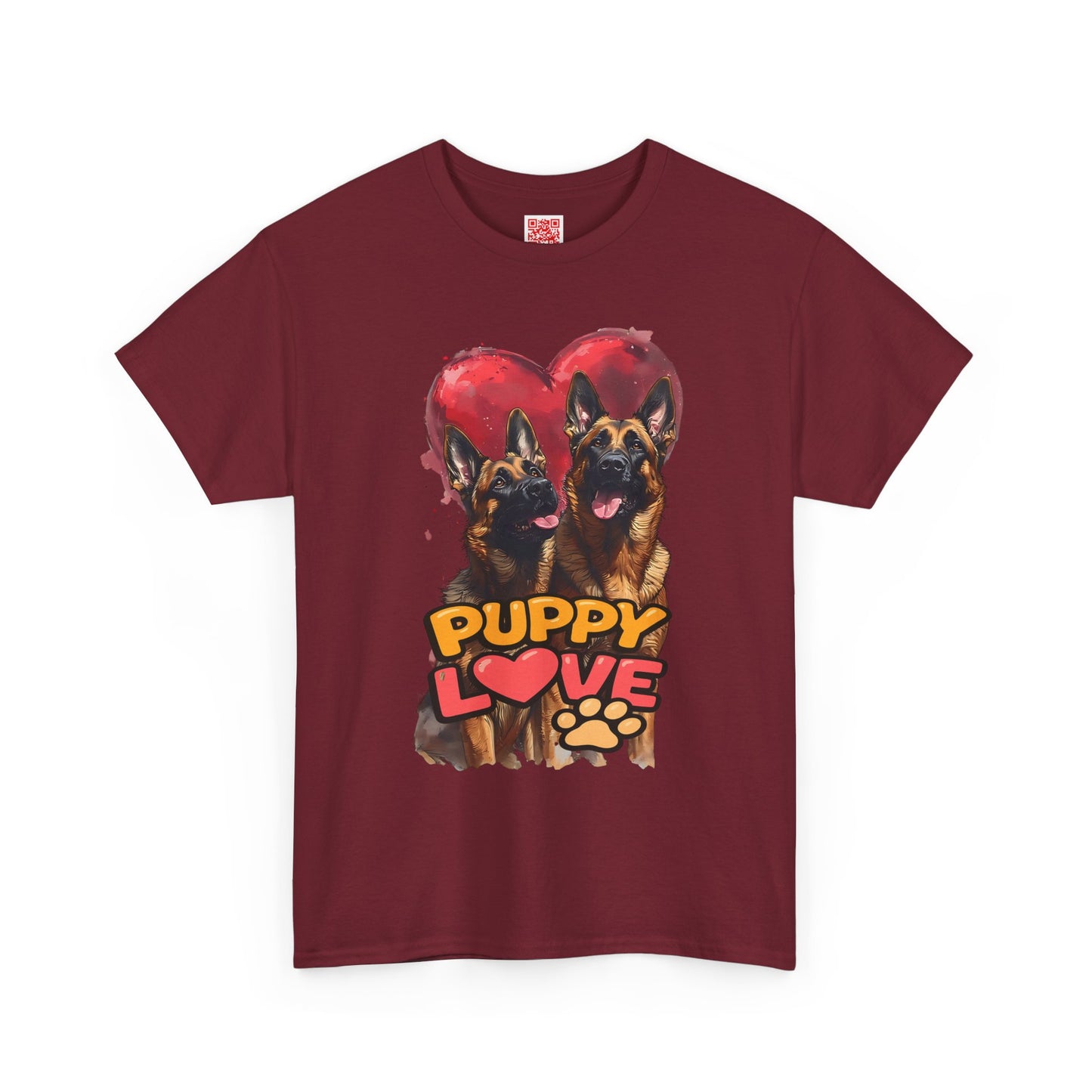 Puppy Love T-Shirt — Cute German Shepherd Heart Graphic Tee
