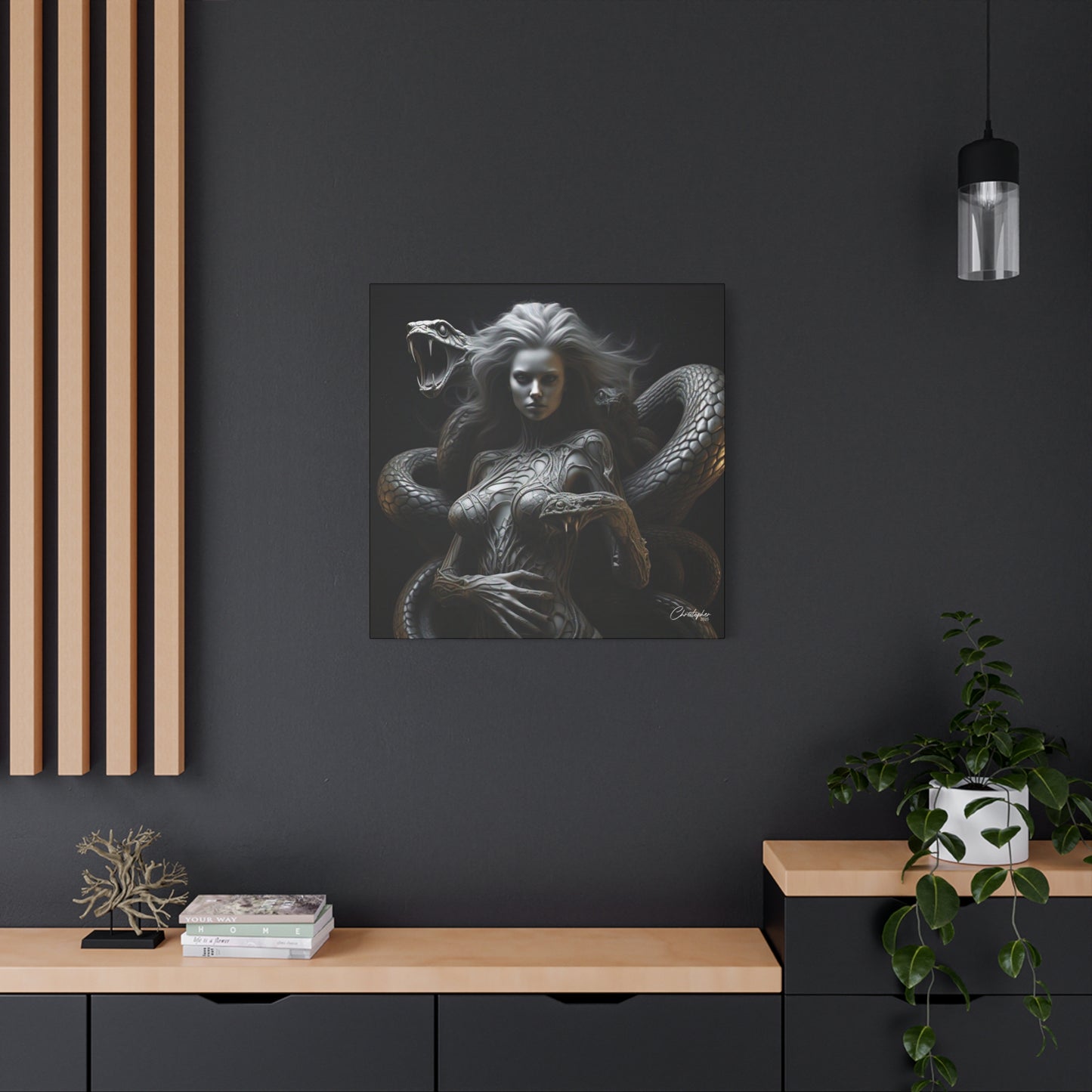 Serpent Goddess Matte Canvas Wall Art