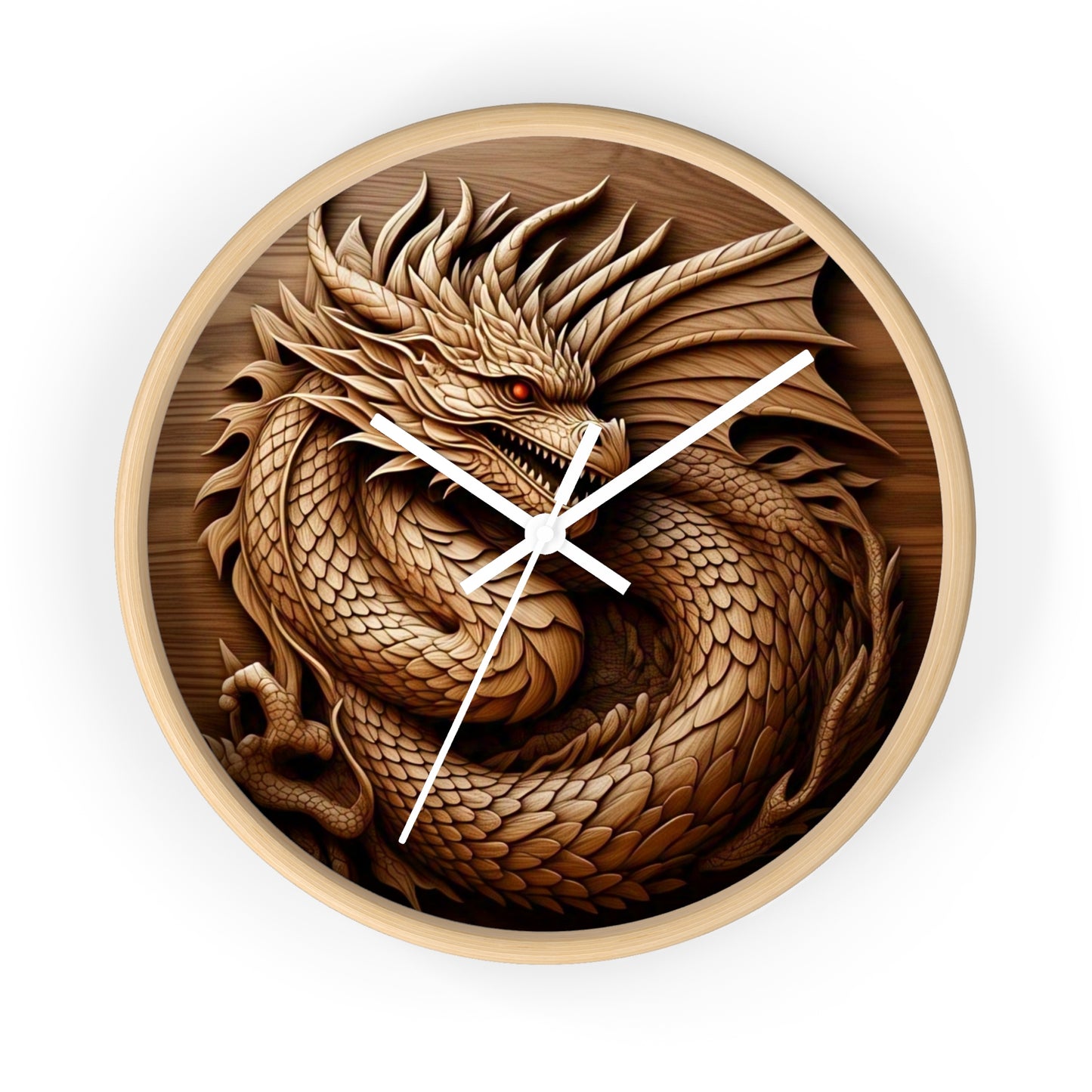 Dragon Art Wall Clock, Unique Home Decor, Fantasy Gift, Asian Inspiration, Timeless Wall Art