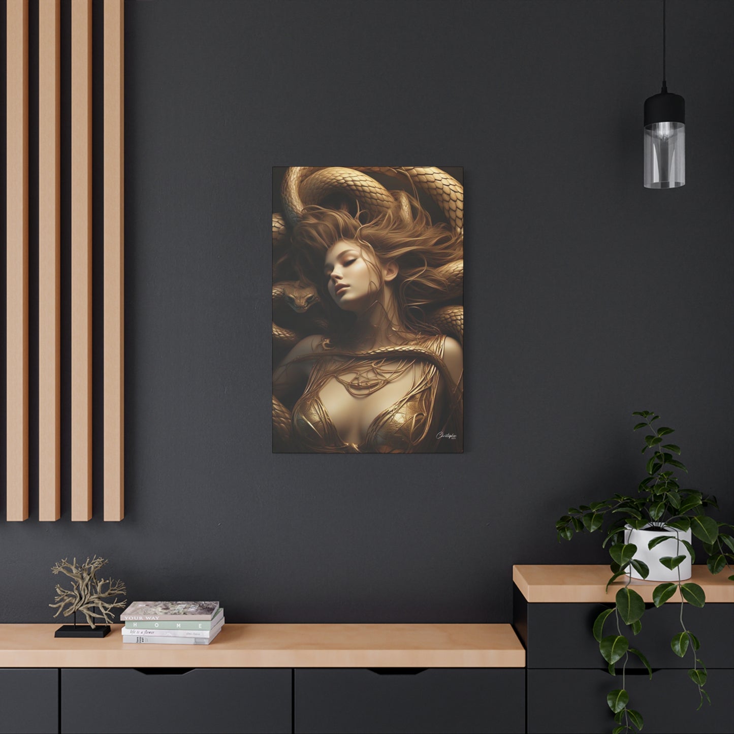 Goddess of Serpents Canvas Art - Stretched Matte Wall Decor