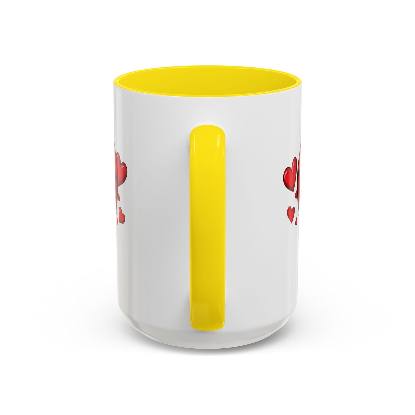 Cute Cartoon Heart Coffee Mug — Valentine Love Accent Mug (11/15oz)