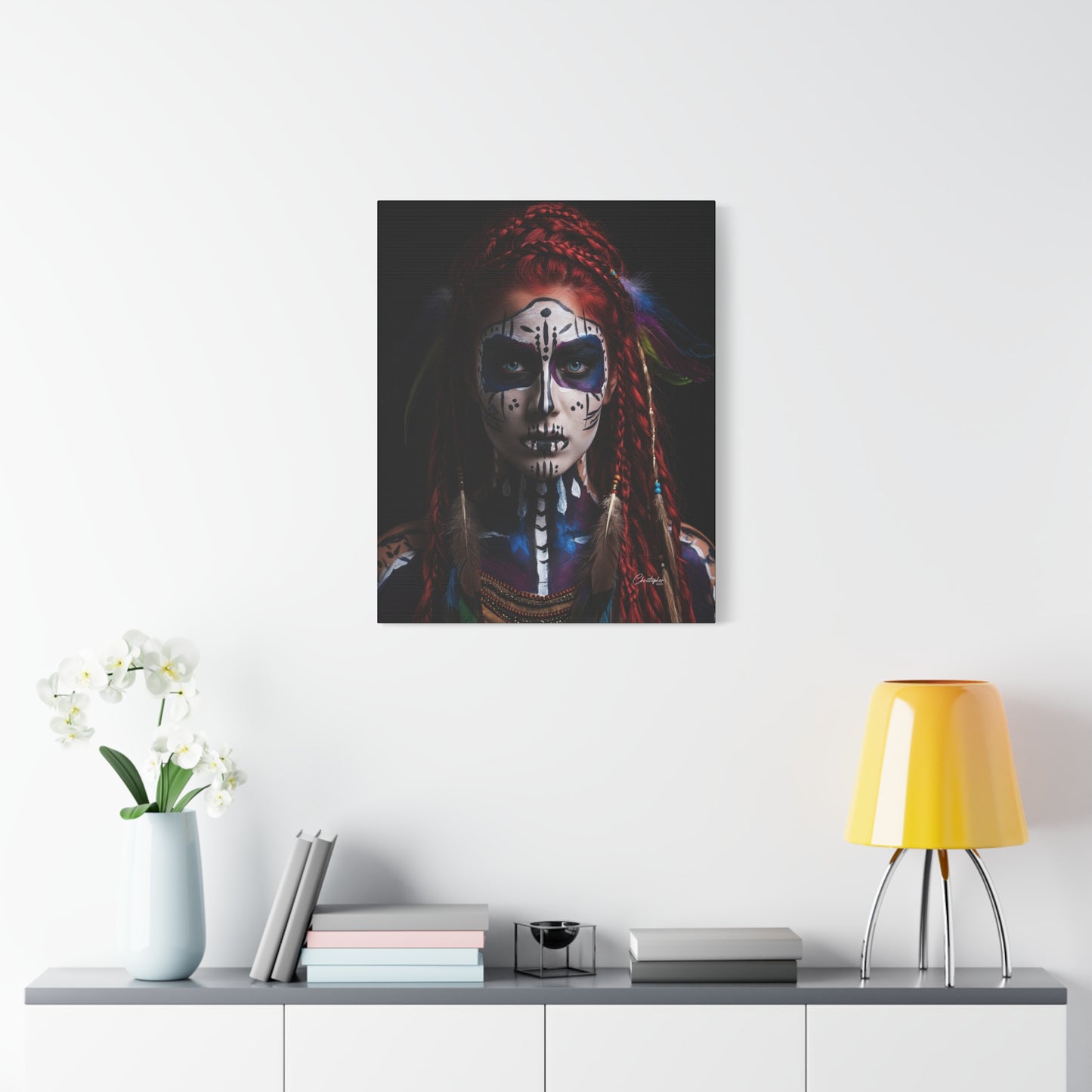 Colorful Tribal Art Canvas Print - Bohemian Home Decor