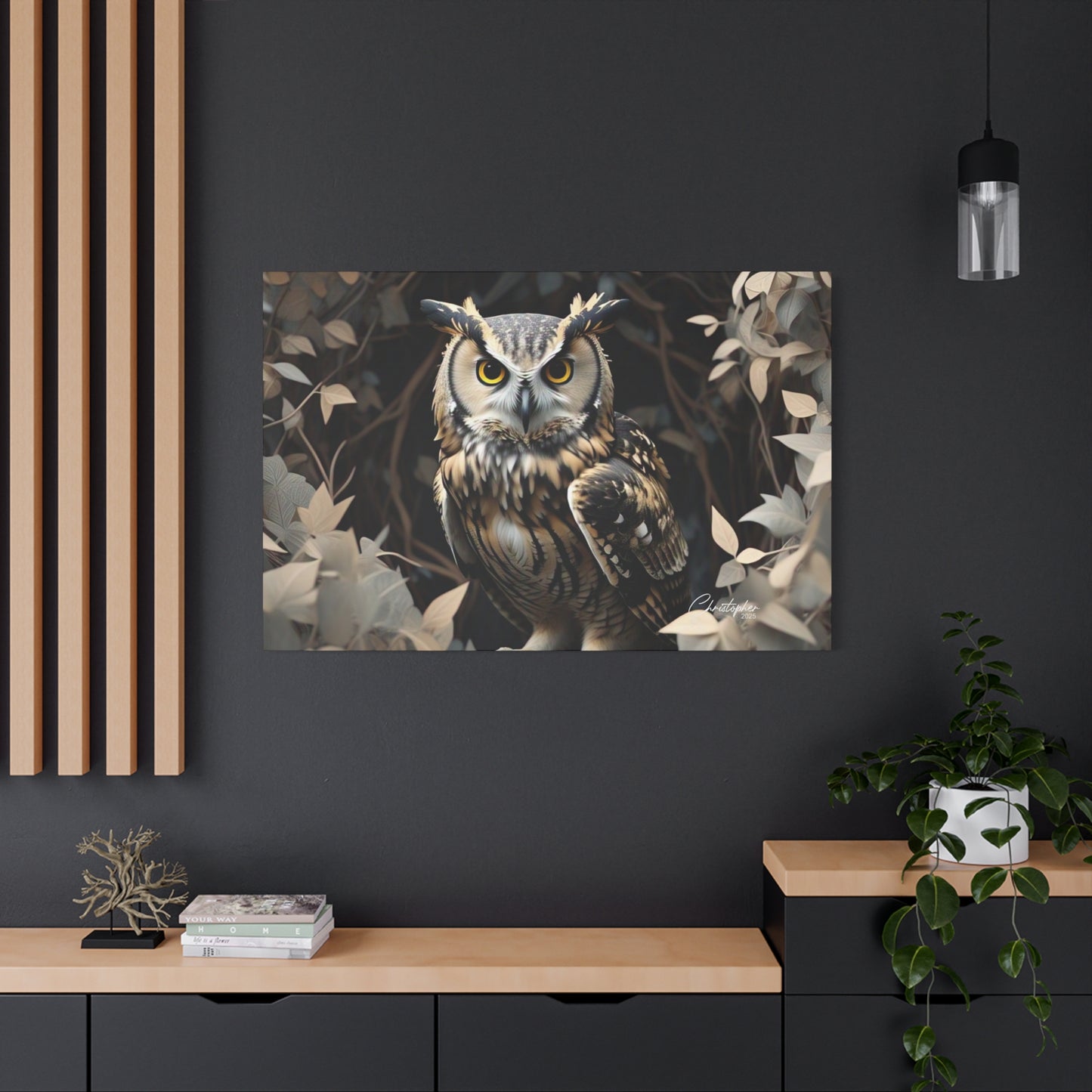 Realistic Owl Canvas Art - Nature Wall Decor for Home & Office