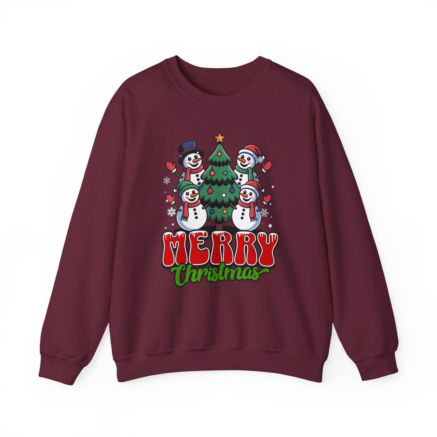 Merry Christmas Snowman Crewneck Sweatshirt