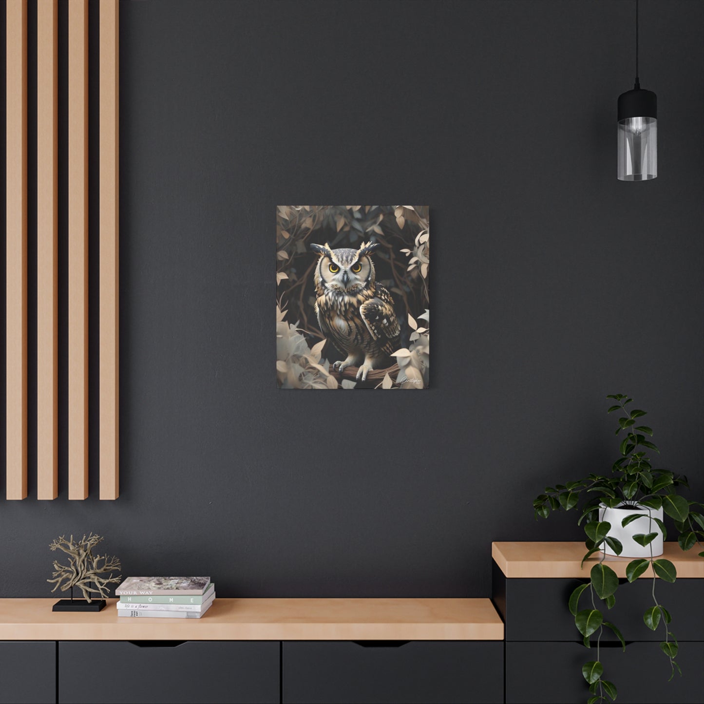 Realistic Owl Canvas Art - Nature Wall Decor for Home & Office