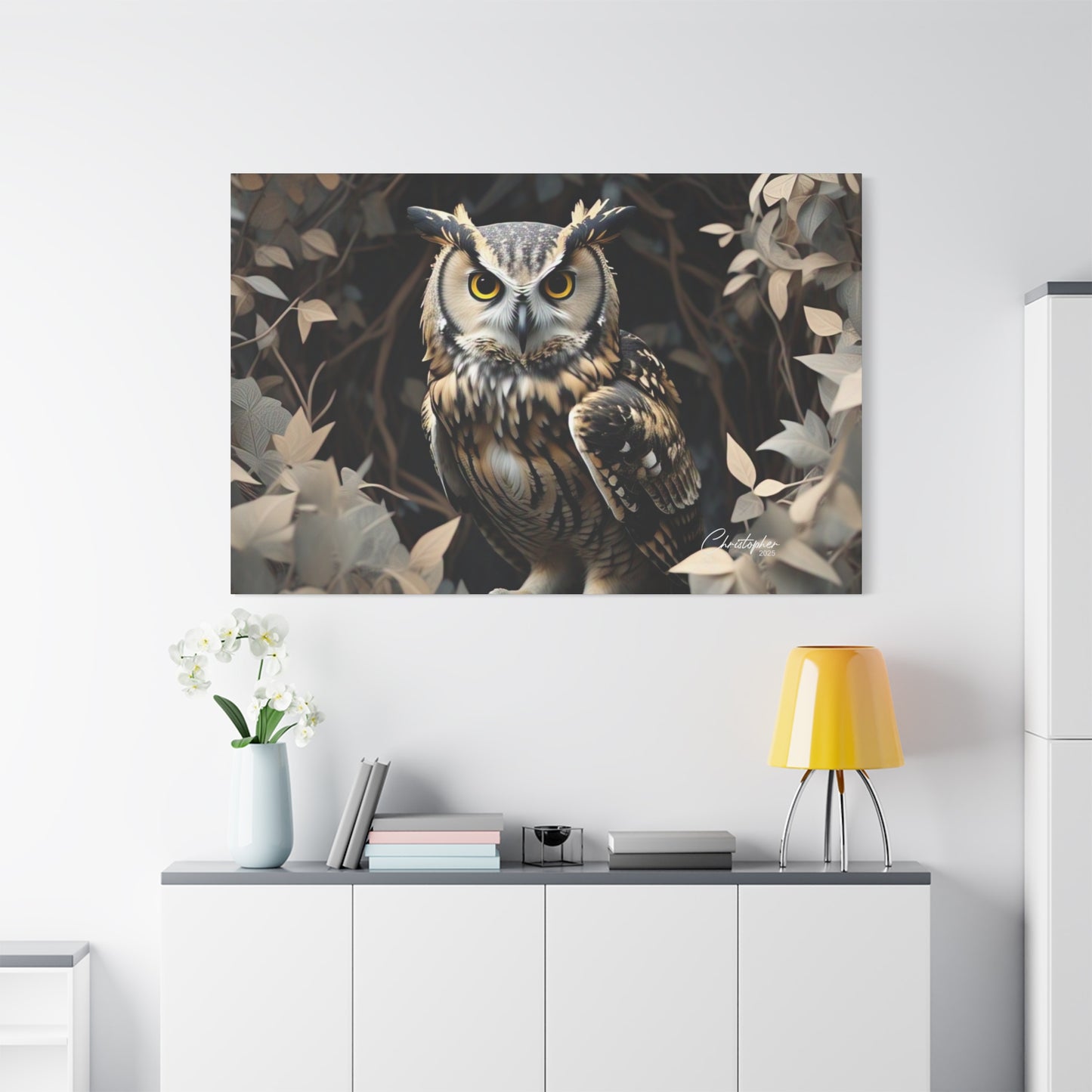 Realistic Owl Canvas Art - Nature Wall Decor for Home & Office