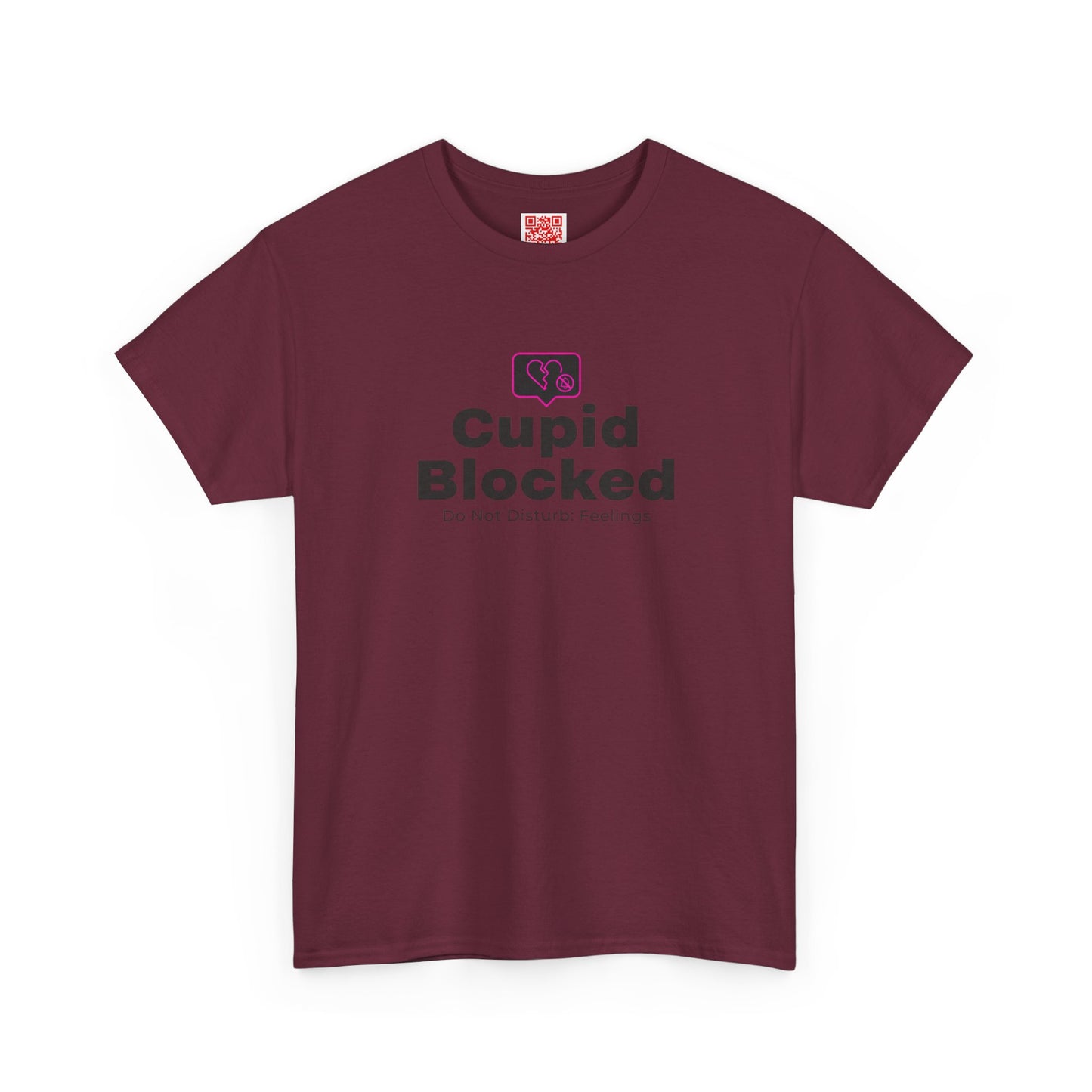 Cupid Blocked T-Shirt — Funny Anti-Valentine Graphic Tee