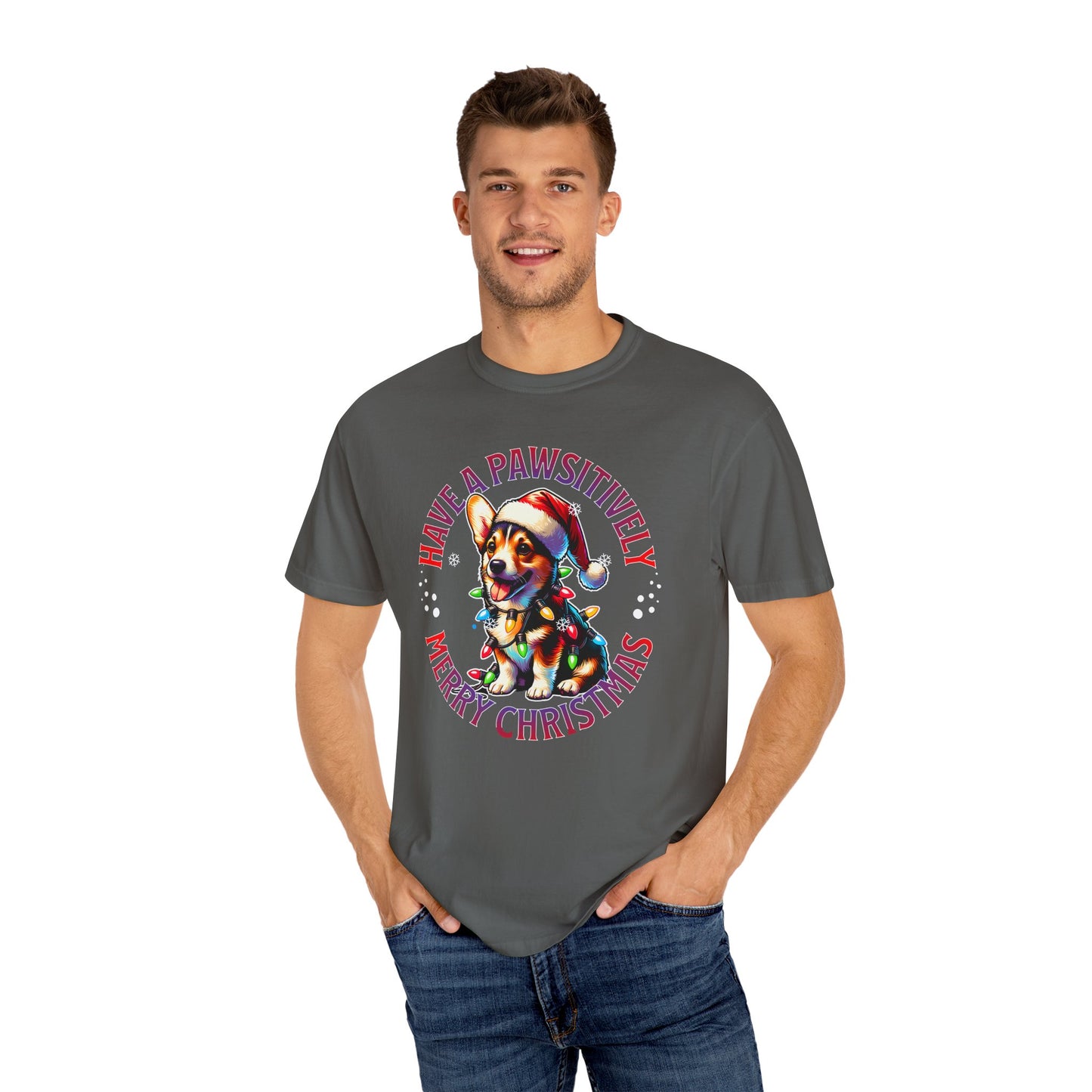 Christmas Corgi T-Shirt – "Have a Pawsitively Merry Christmas" Holiday Tee