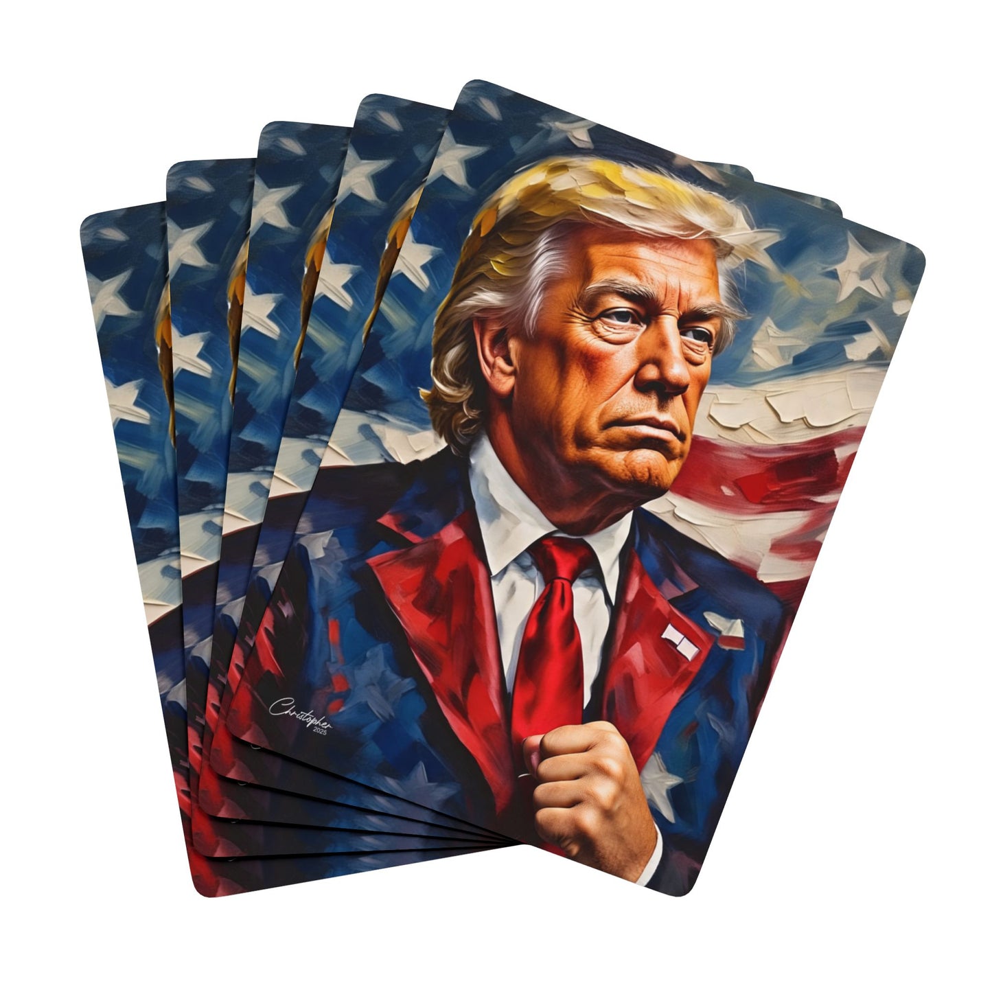 Trump-Themed Poker Playing Cards, Unique Gift for Gamers, Party Essentials, Collectible Card Set, Patriotic Card Deck