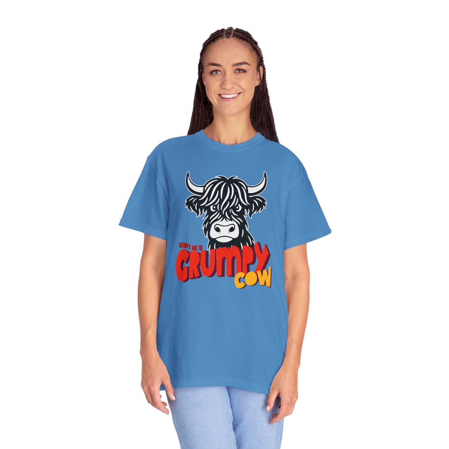 Grumpy Cow T-Shirt — Funny Highland Cow Graphic Tee