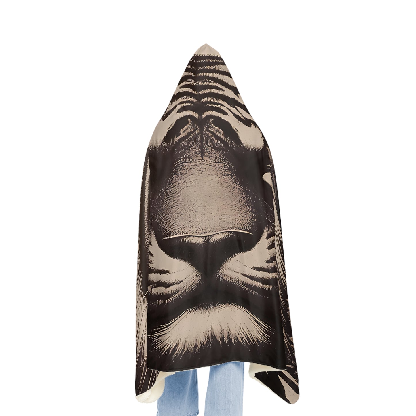 Cozy Tiger Hooded Snuggle Blanket | Warm Throw for Chill Nights, Gifts for Animal Lovers, Home Decor, Fall Comfort