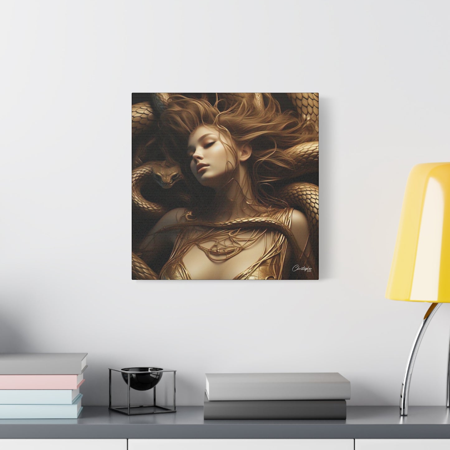 Goddess of Serpents Canvas Art - Stretched Matte Wall Decor