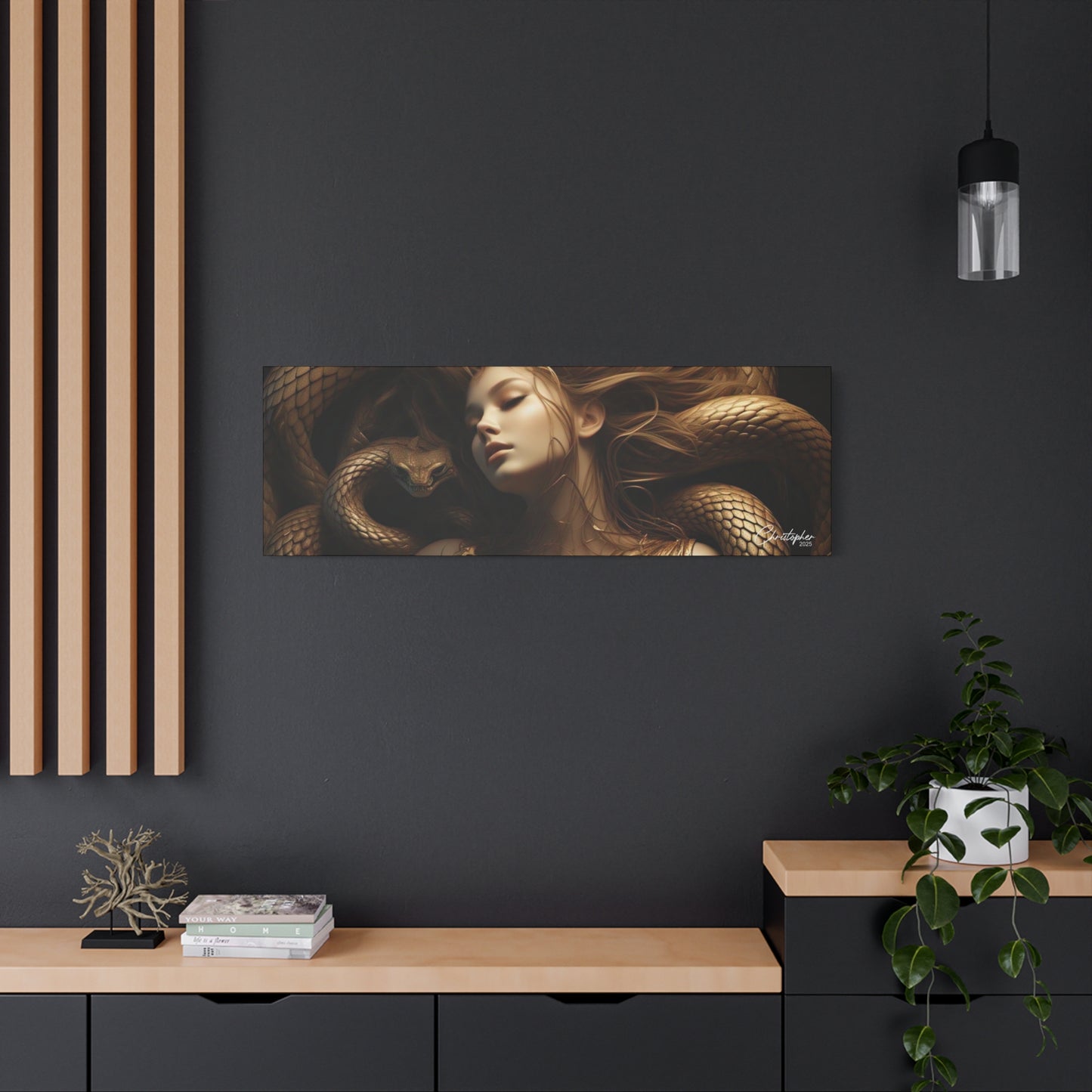 Goddess of Serpents Canvas Art - Stretched Matte Wall Decor