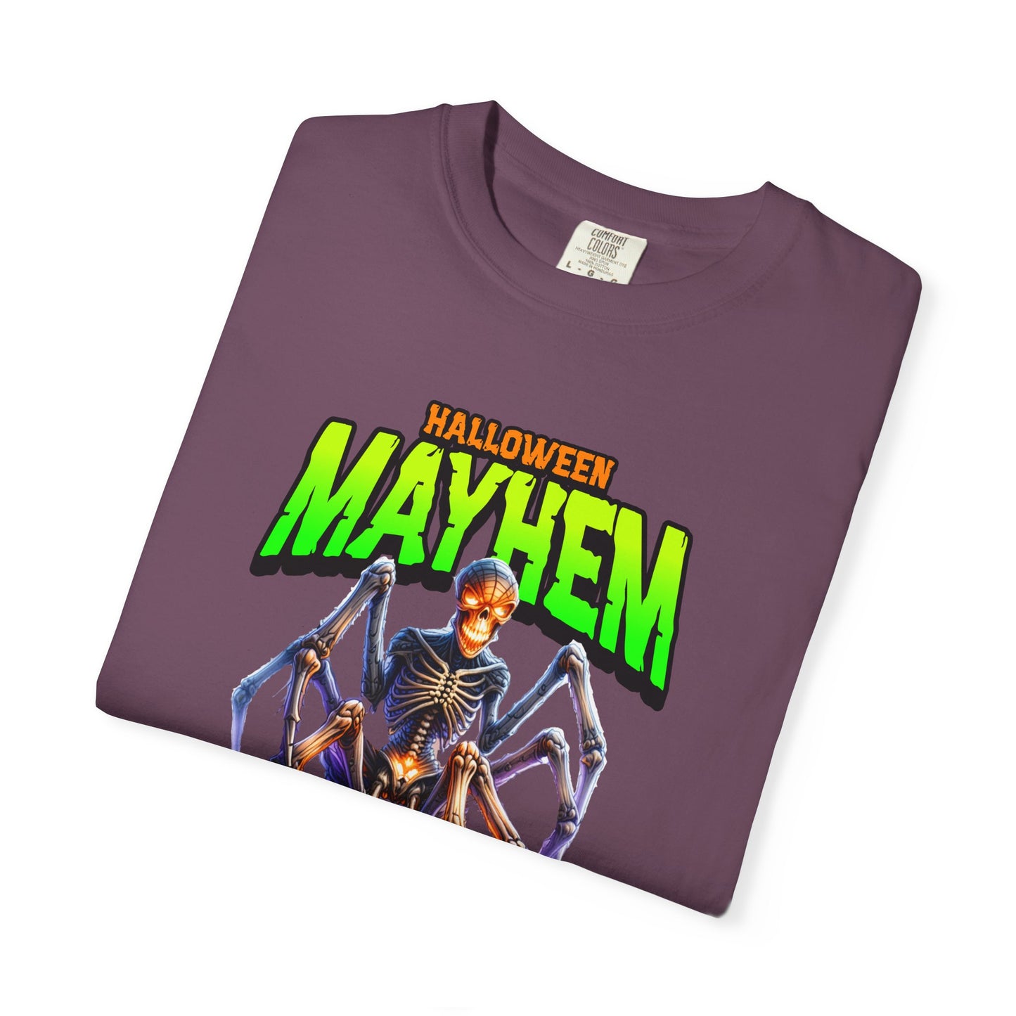 Halloween Mayhem Unisex T-Shirt, Spooky Tee for Men & Women, Perfect for Halloween Parties, Trick or Treat, Eerie Vibes, Unique Costume