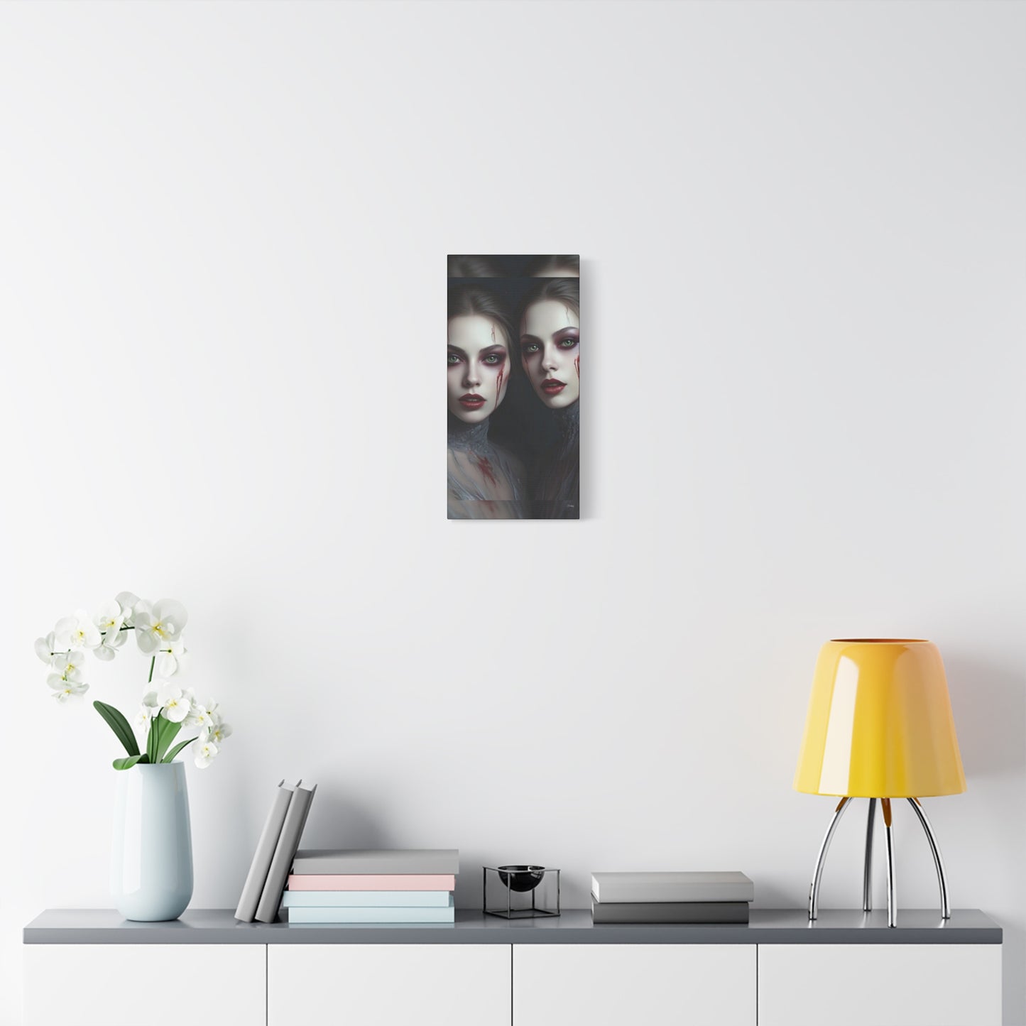 Spooky Art Canvas Print, Matte Canvas, Stretched Wall Decor, Gothic Home Decor, Halloween Art, Unique Gift