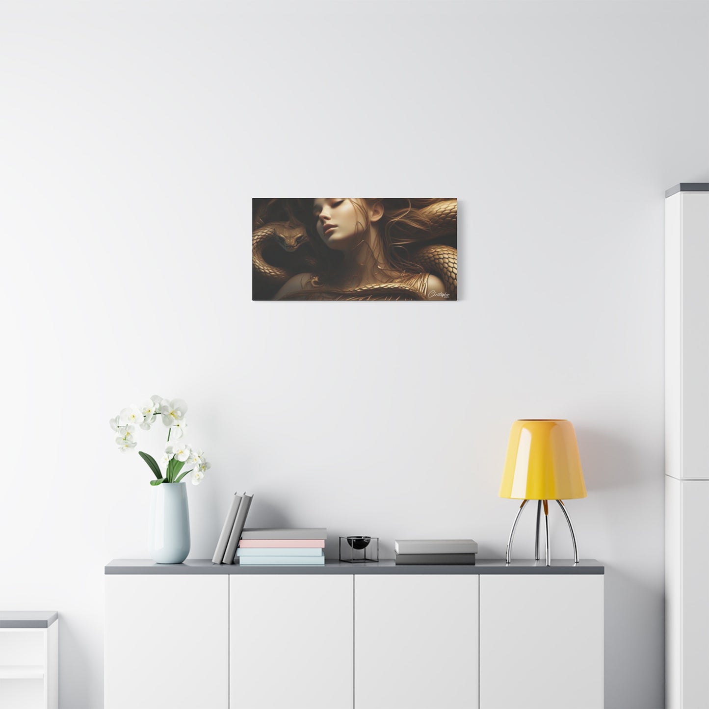 Goddess of Serpents Canvas Art - Stretched Matte Wall Decor