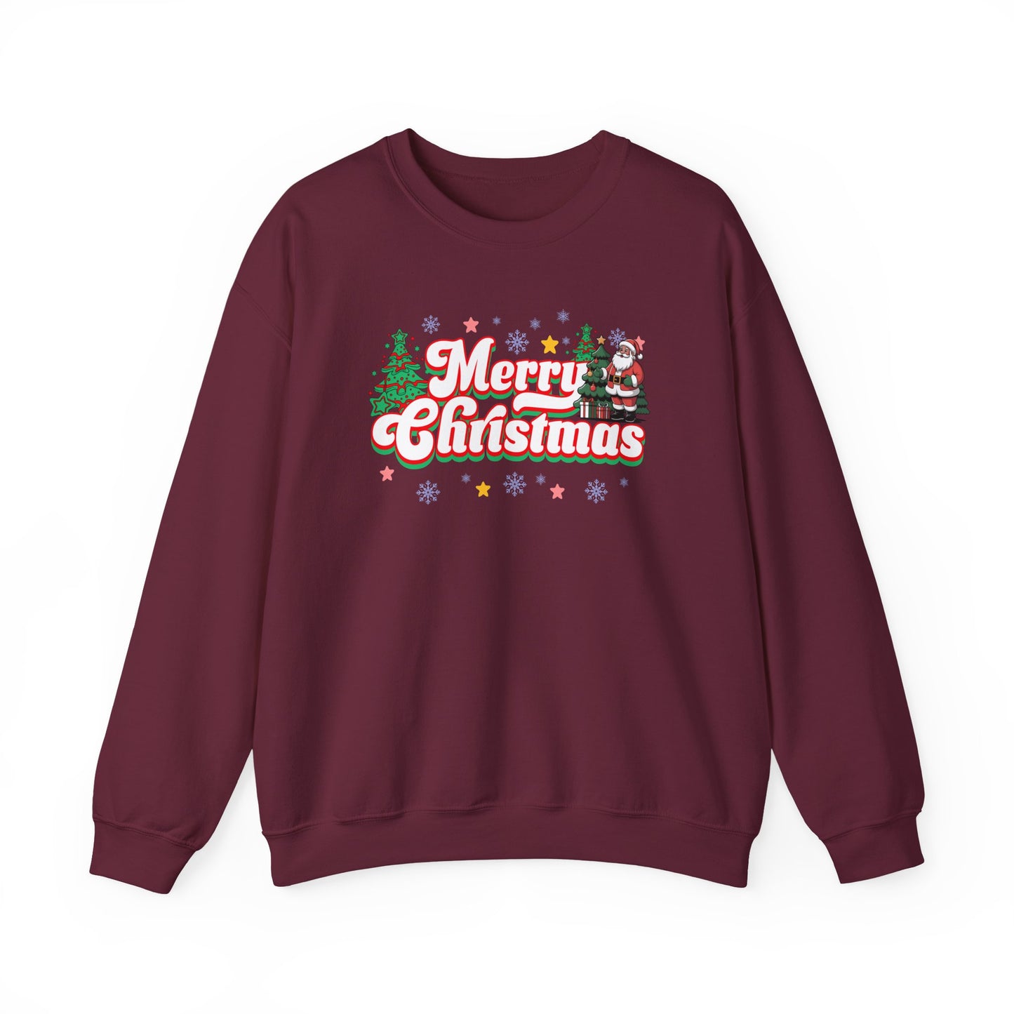 Merry Christmas Crewneck Sweatshirt — Festive Holiday Graphic Sweatshirt