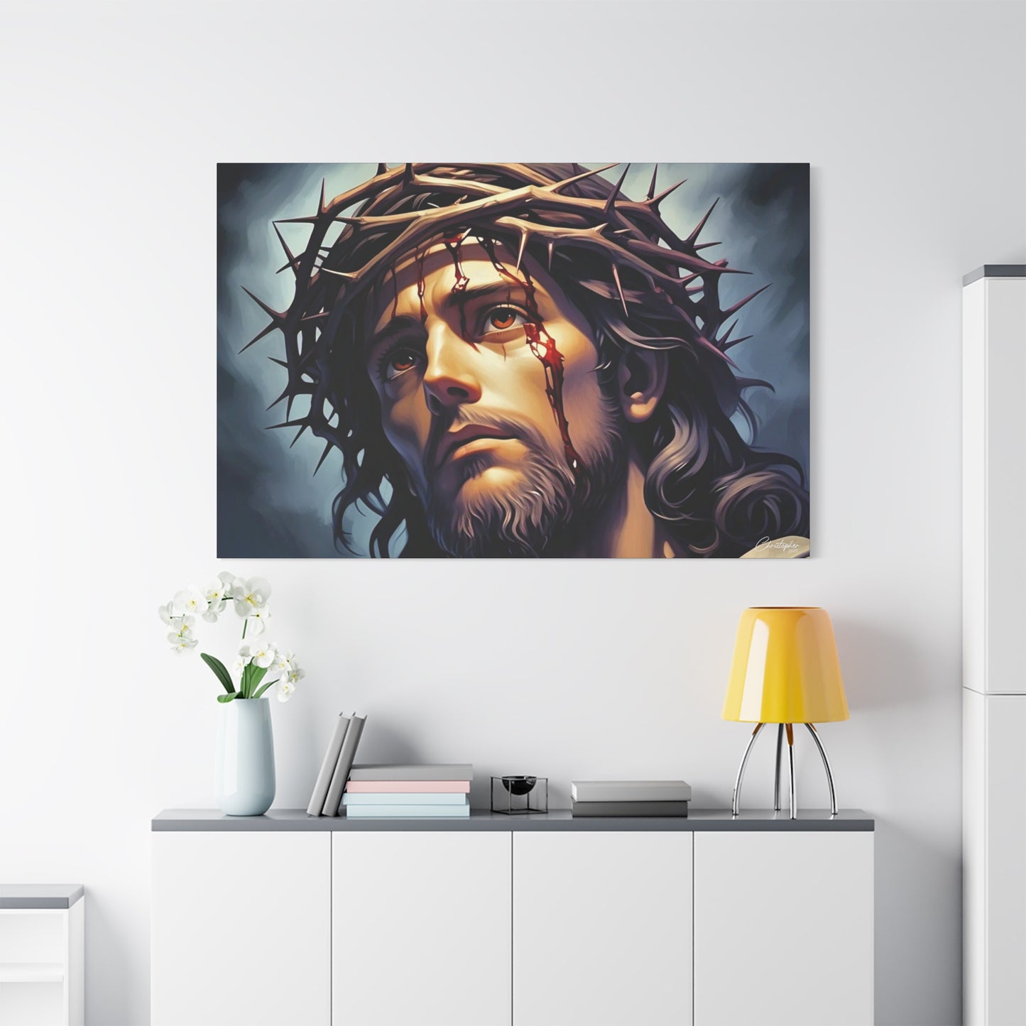 Religious Art Print Canvas, Inspirational Wall Decor, Christian Home Decor, Jesus Art, Gift for Faith-Based Celebrations