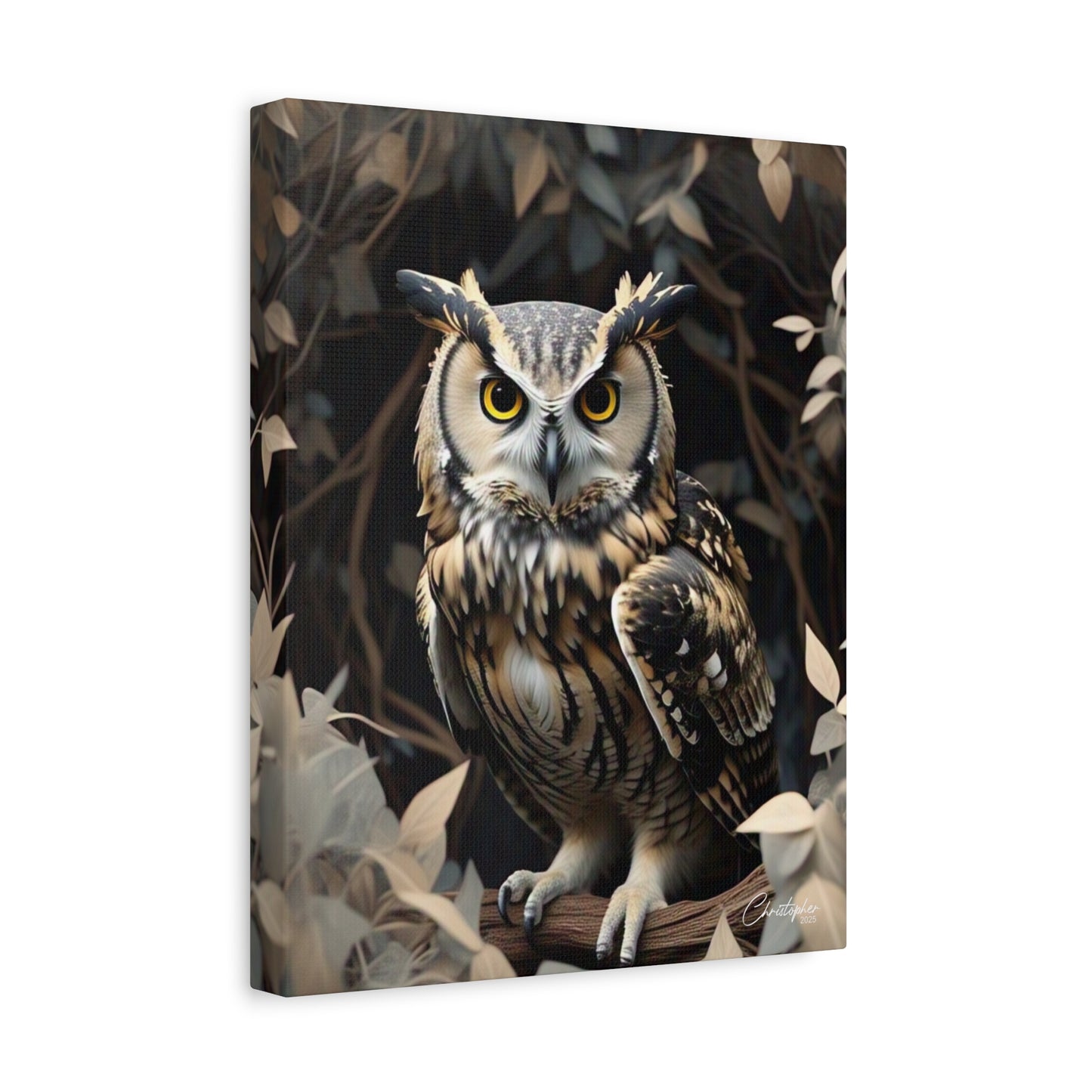 Realistic Owl Canvas Art - Nature Wall Decor for Home & Office
