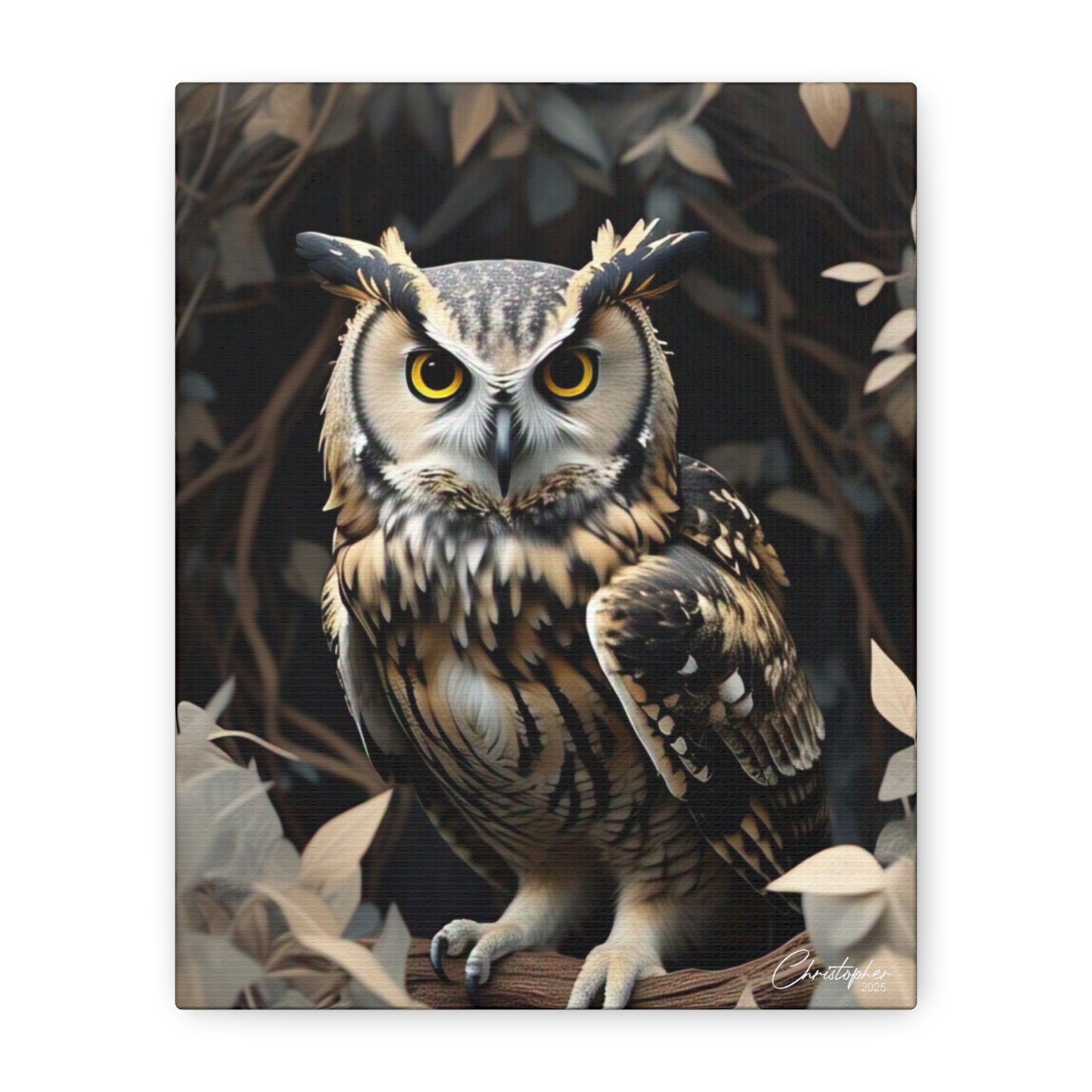 Realistic Owl Canvas Art - Nature Wall Decor for Home & Office
