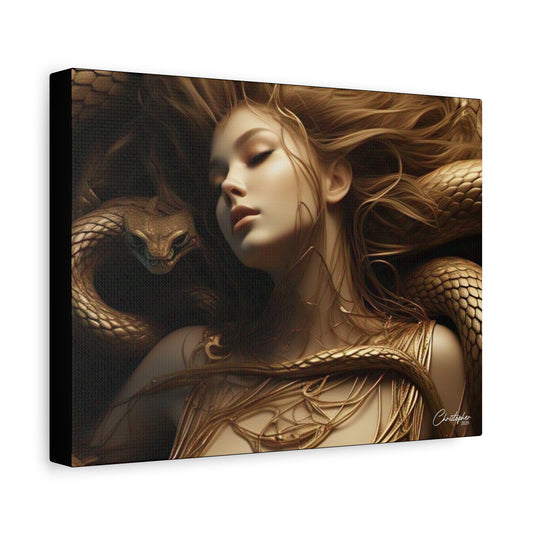 Goddess of Serpents Canvas Art - Stretched Matte Wall Decor