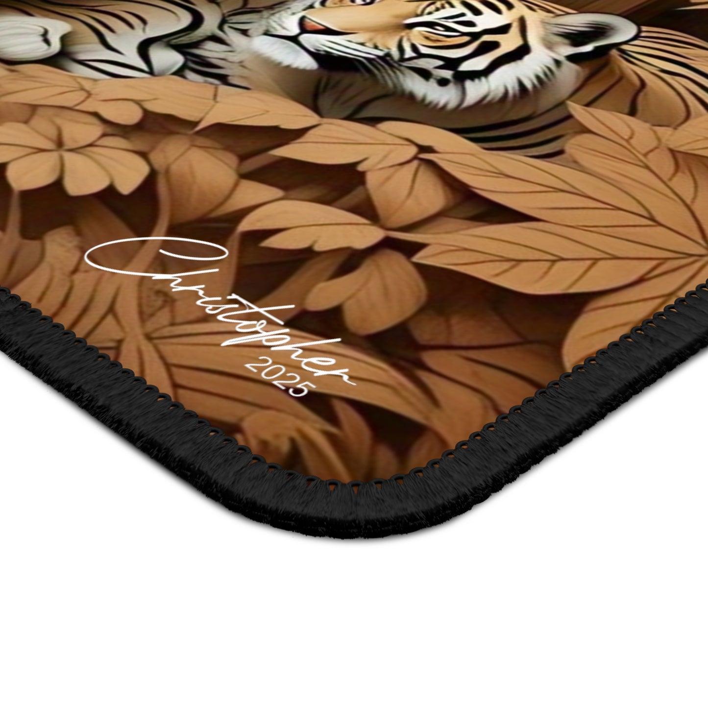Wildlife-Themed Gaming Mouse Pad, Tiger Art Desk Accessory, Perfect Gift for Gamers, Unique Office Decor, Animal Lover's Stationery