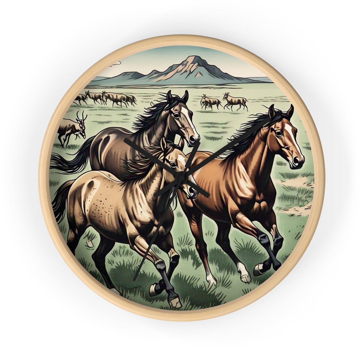 Rustic Horse Wall Clock - Equestrian Decor, Farmhouse Style, Gift for Horse Lovers, Country Home Decor, Western Wall Art